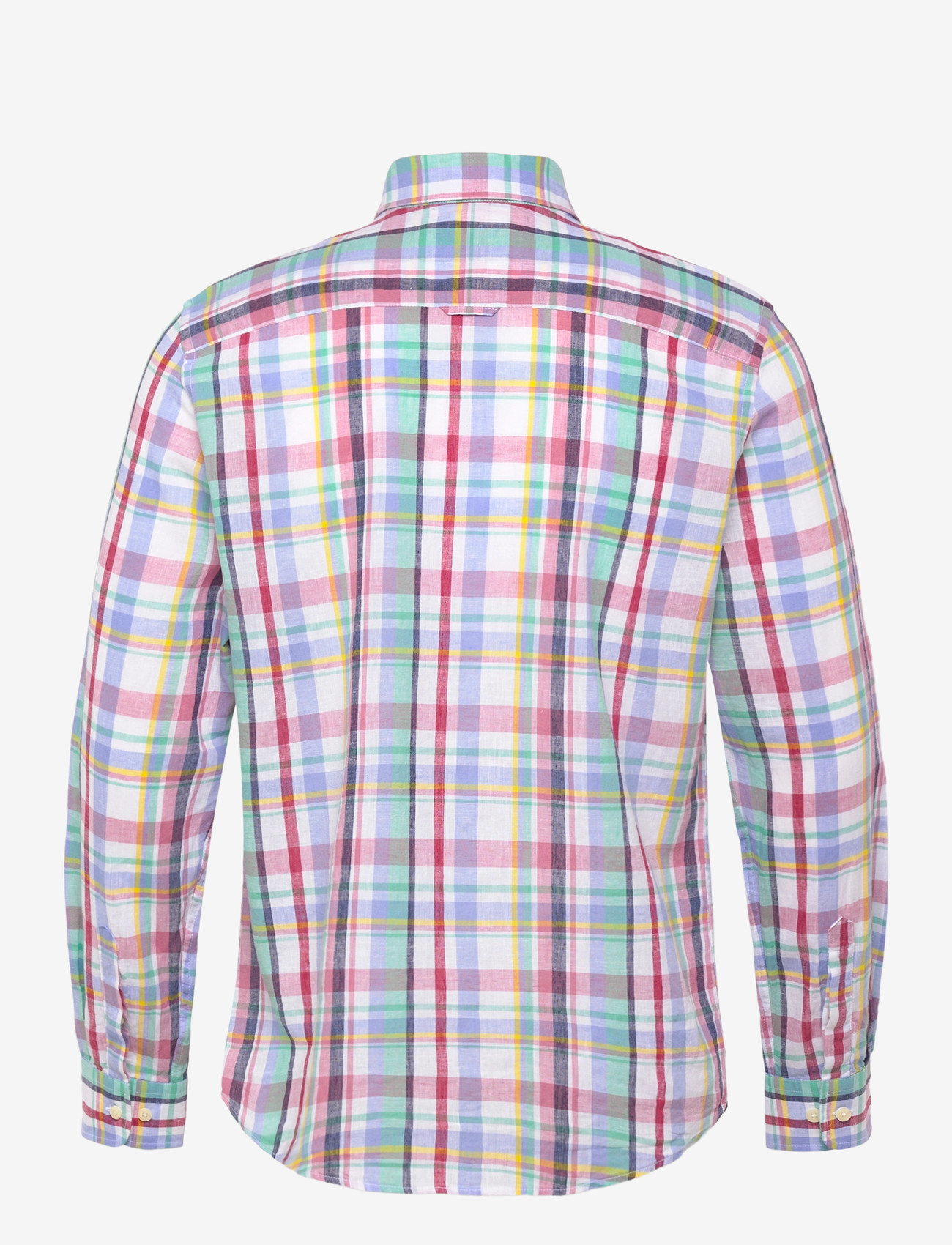 Morris - Linen Preppy Check Shirt-Classic Fit - leinenhemden - pink - 2