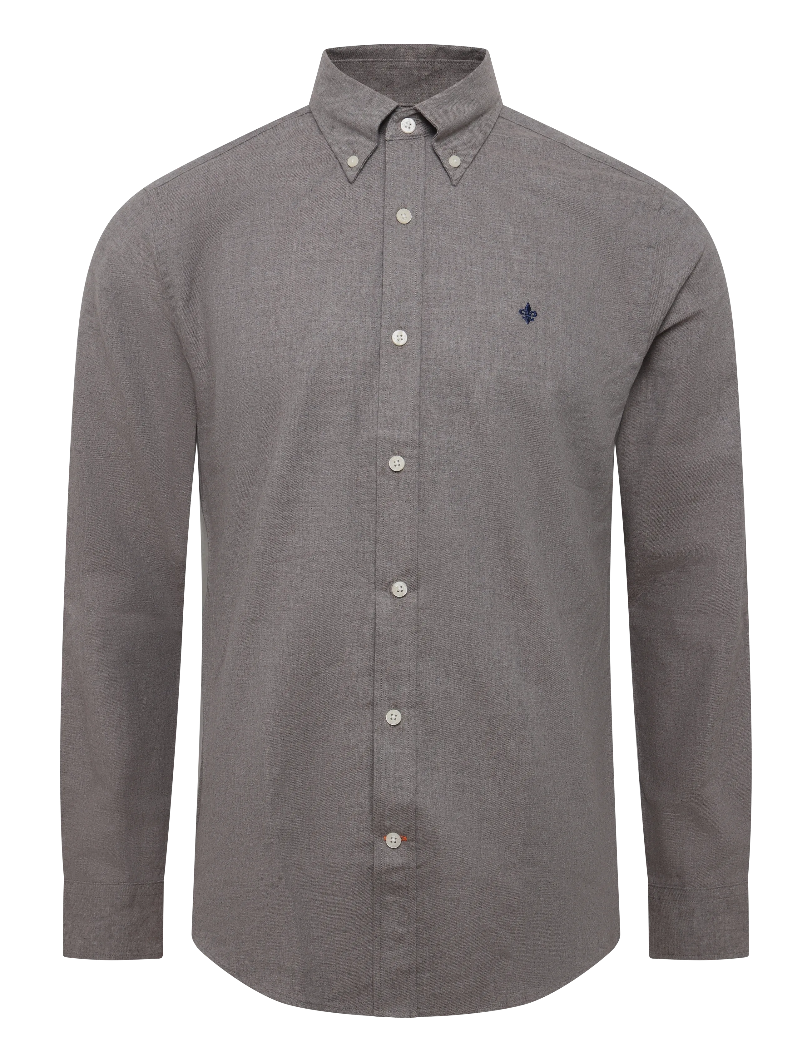 Morris - Watts Flannel Shirt-Slim Fit - flannel-skjorter - brown - 1