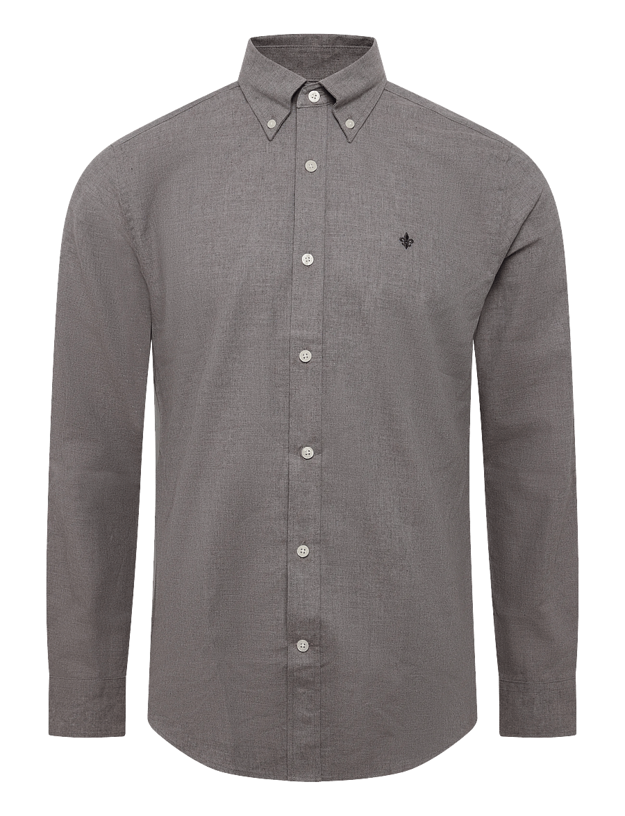 Morris - Watts Flannel Shirt-Slim Fit - flannel-skjorter - brown - 1