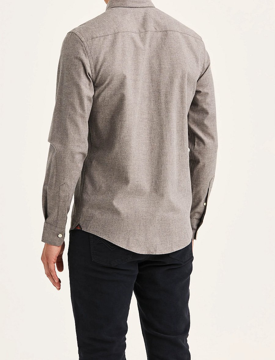 Morris - Watts Flannel Shirt-Slim Fit - flannel-skjorter - brown - 4