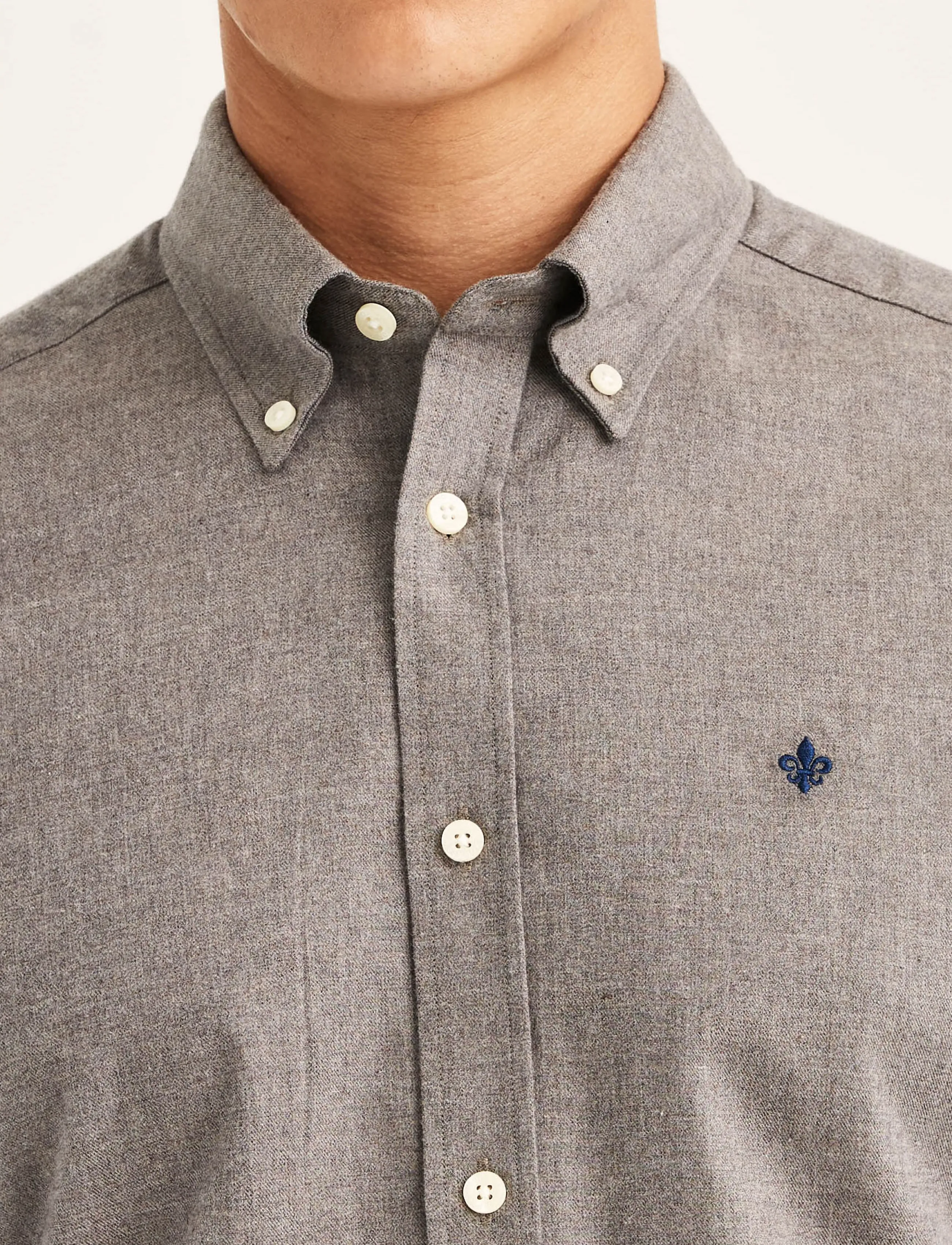 Morris - Watts Flannel Shirt-Slim Fit - flannel-skjorter - brown - 5