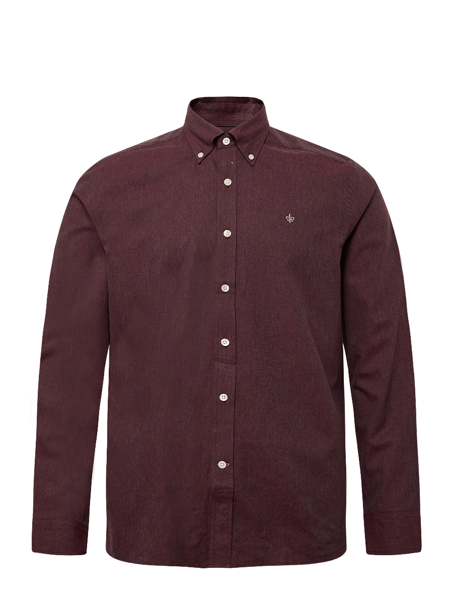 Morris - Watts Flannel Shirt-Slim Fit - flanell-hemden - wine red - 1