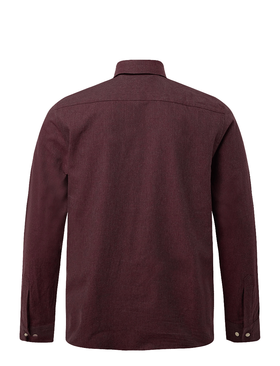 Morris - Watts Flannel Shirt-Slim Fit - flanell-hemden - wine red - 2