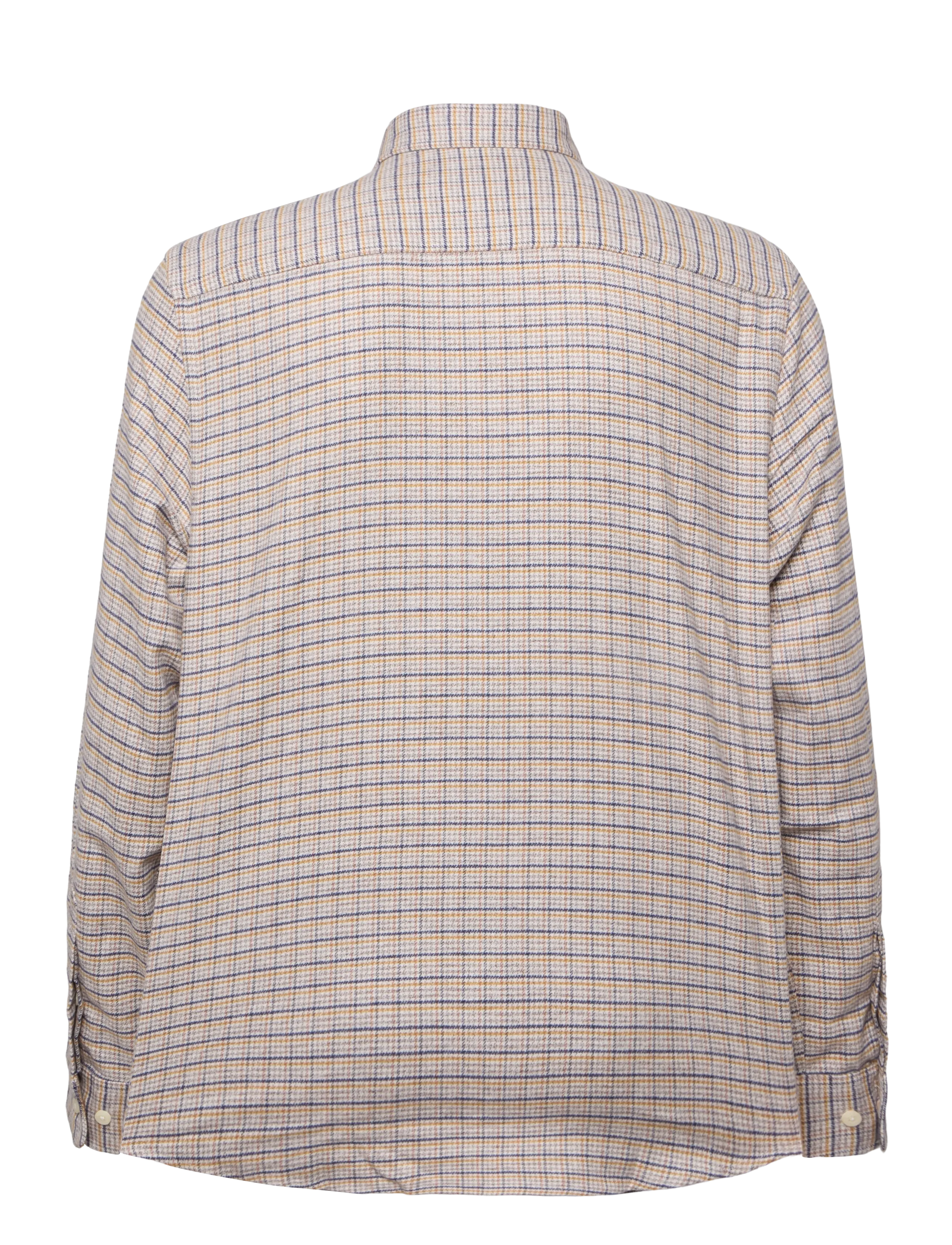 Morris - Flannel Mouliné Shirt-Slim Fit - flanellsärgid - khaki - 1