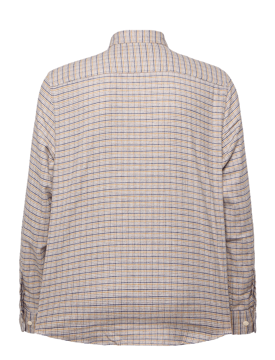 Morris - Flannel Mouliné Shirt-Slim Fit - flanellsärgid - khaki - 1