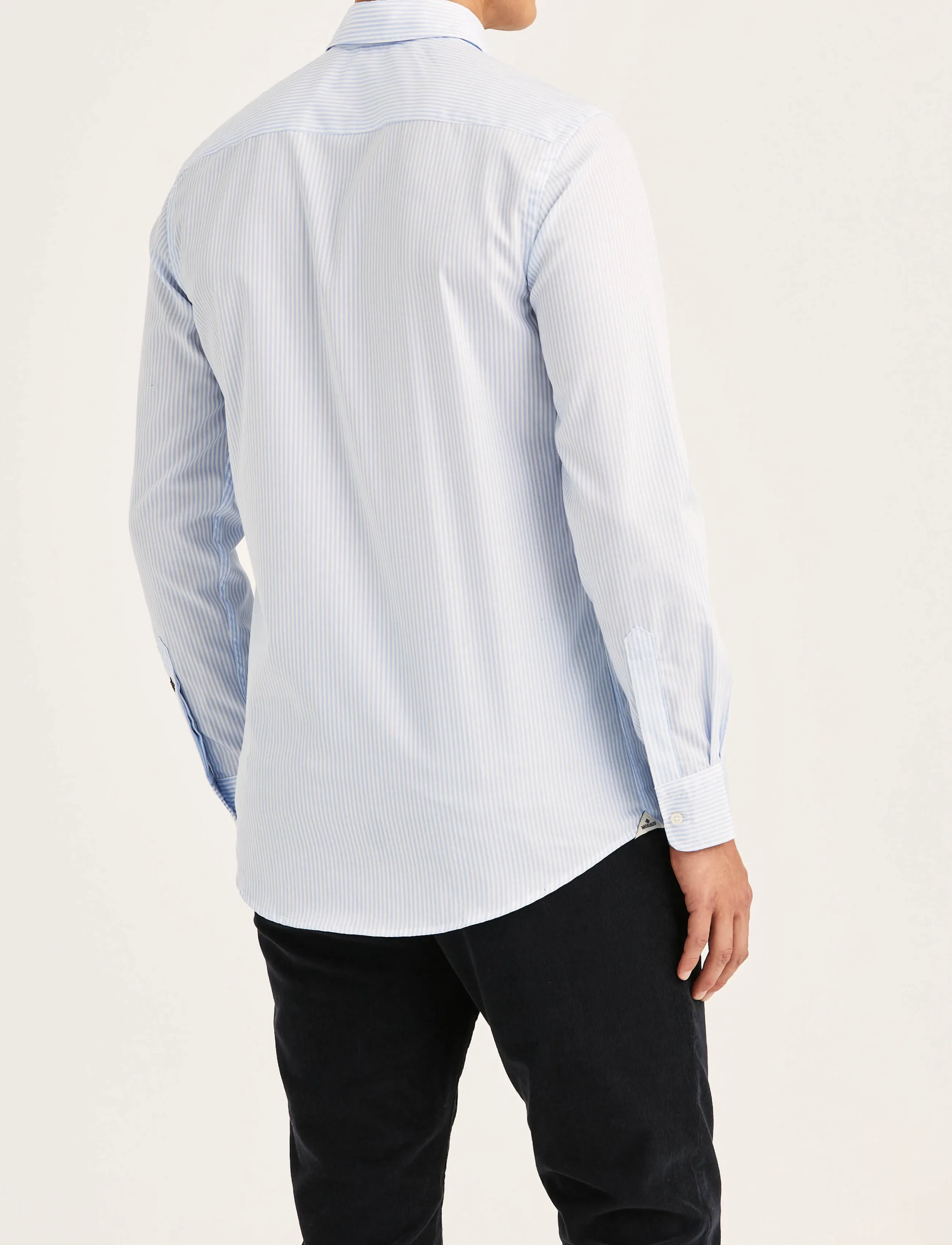 Morris Dressed Poplin Stripe Shirt- Slim Fit - Gestreifte Hemden - LIGHT BLUE / blue