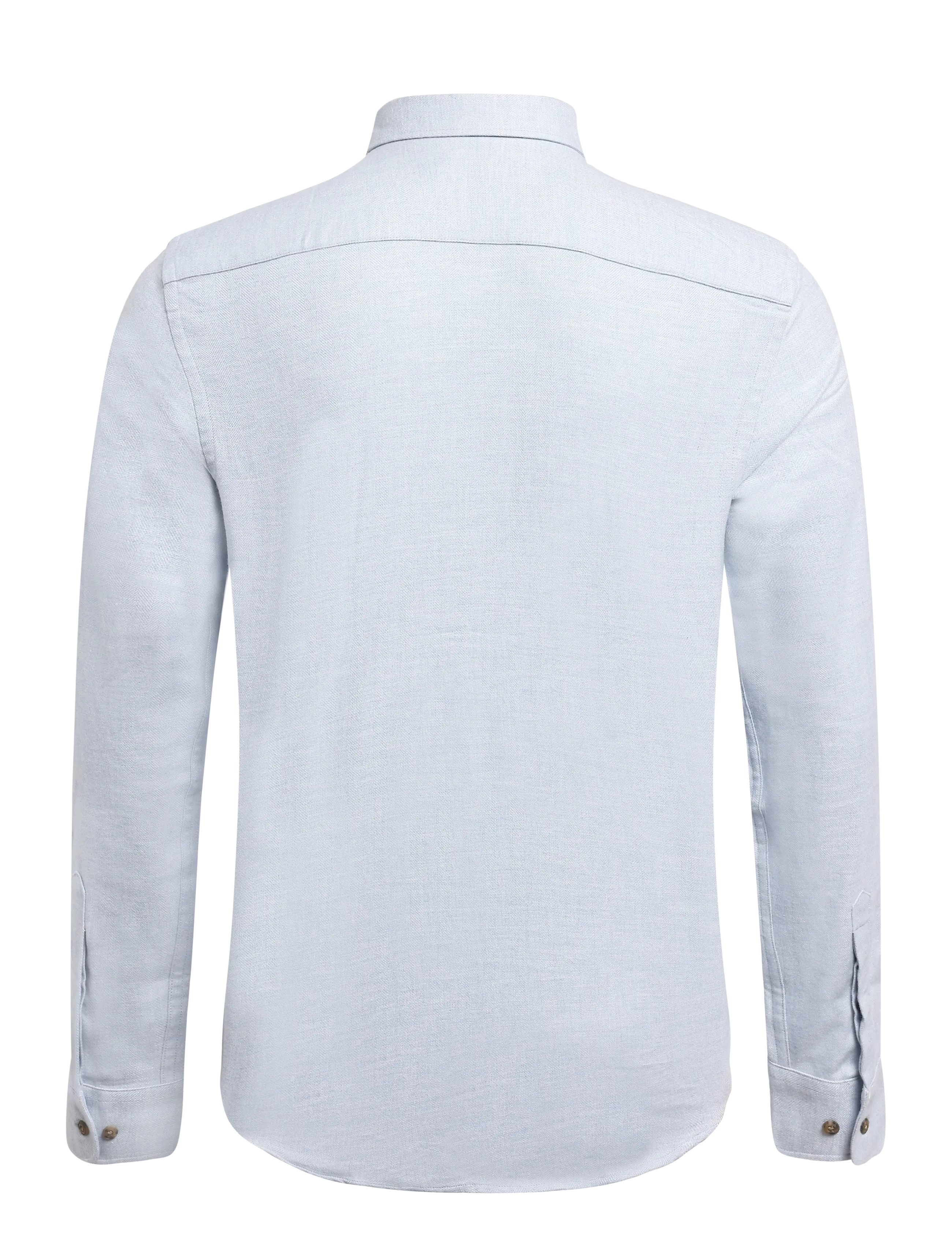 Morris - Flannel Herringbone Shirt-Slim Fit - flanell-hemden - light blue - 1