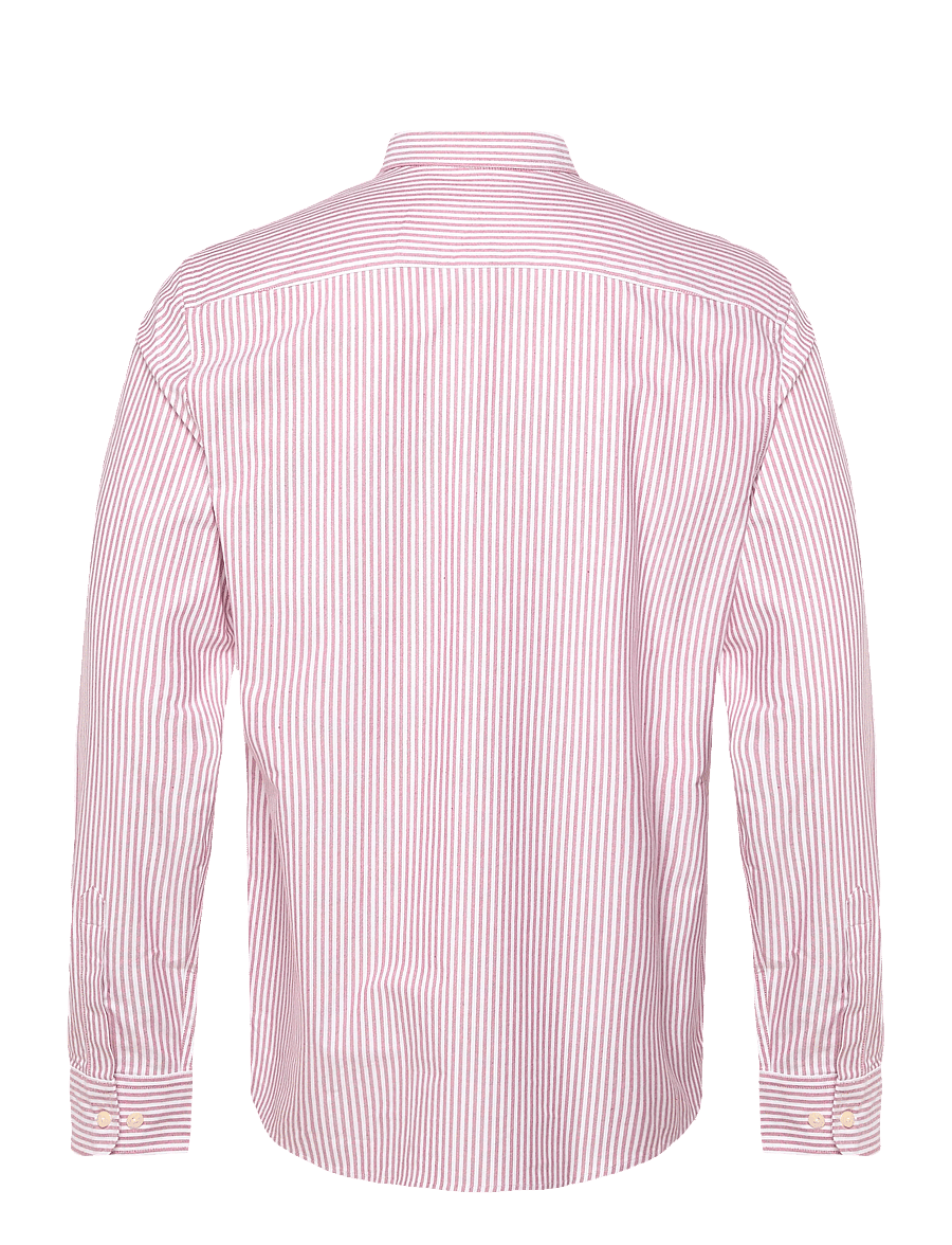 Morris - Douglas Oxford Stripe Shirt-Slim Fit - triibulised särgid - wine red - 1