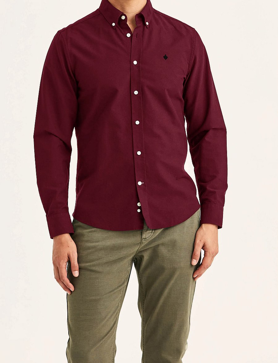Morris - Douglas Oxford Shirt-Slim Fit - oxfordi särgid - wine red - 0