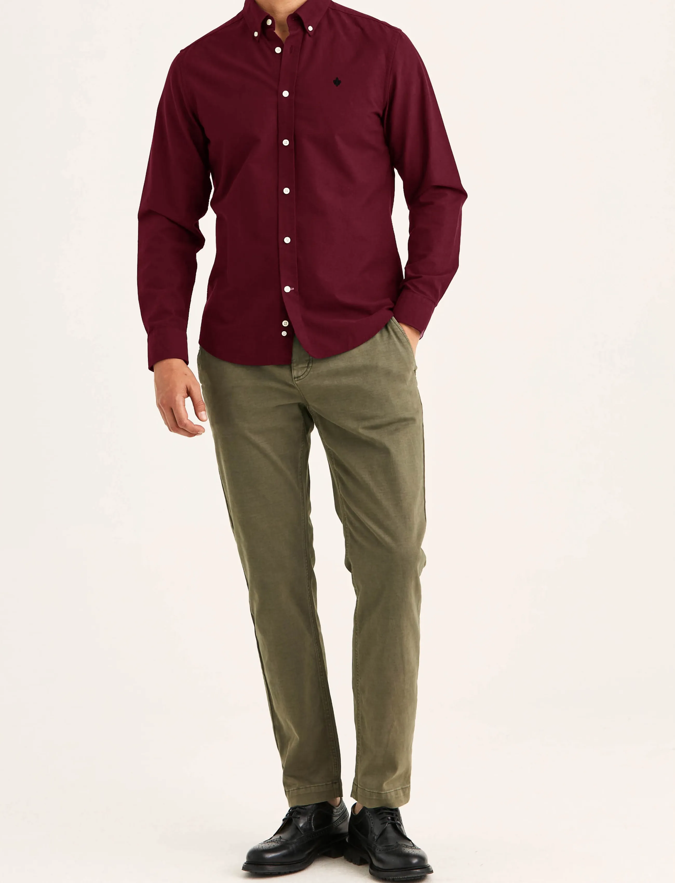Morris - Douglas Oxford Shirt-Slim Fit - oxfordi särgid - wine red - 3