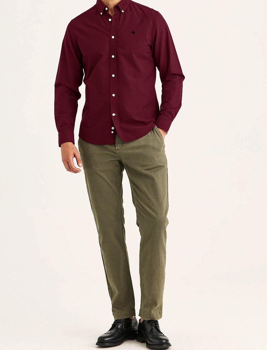 Morris - Douglas Oxford Shirt-Slim Fit - oxfordi särgid - wine red - 3