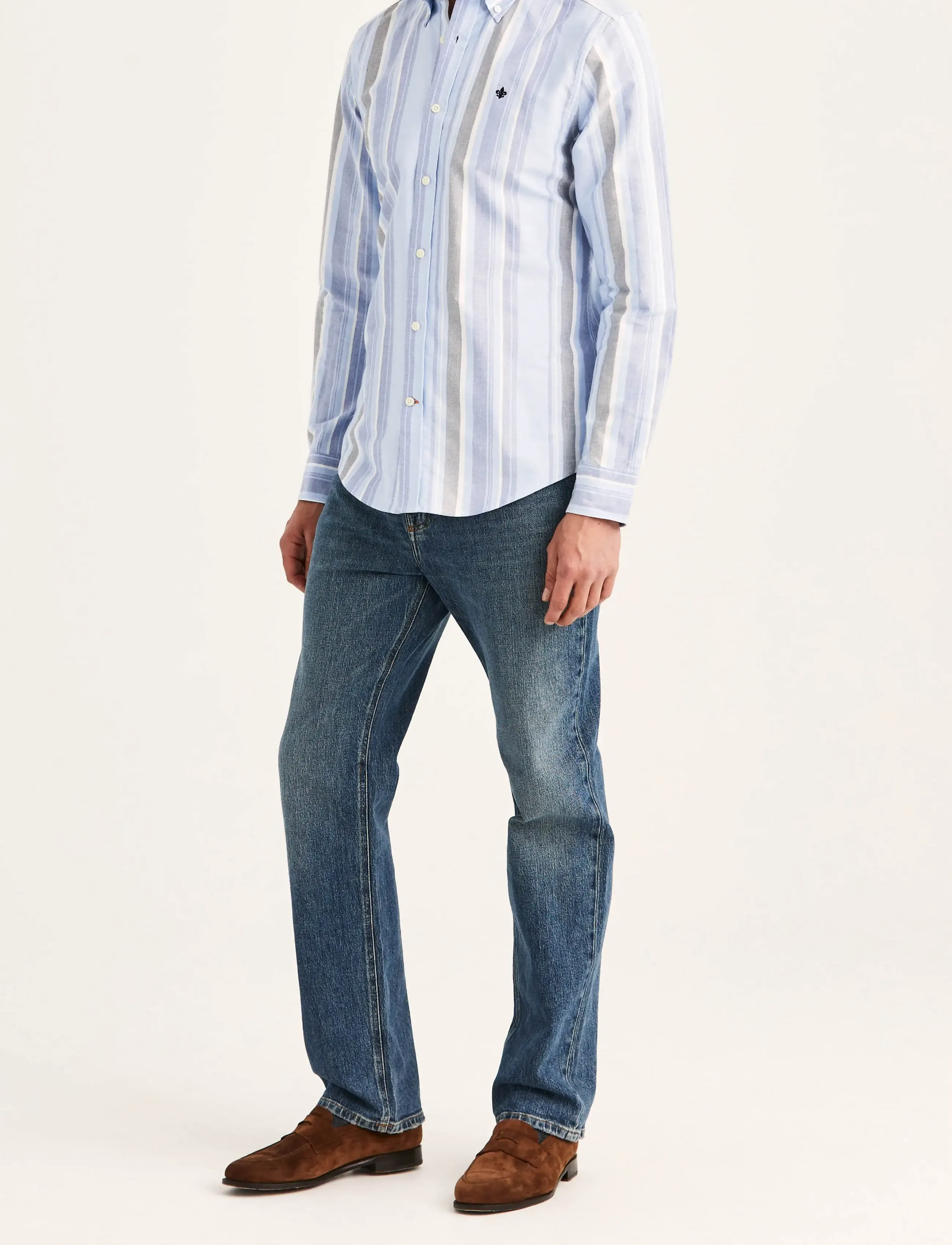 Morris - Happy Oxford Shirt-Slim Fit - blue - 3
