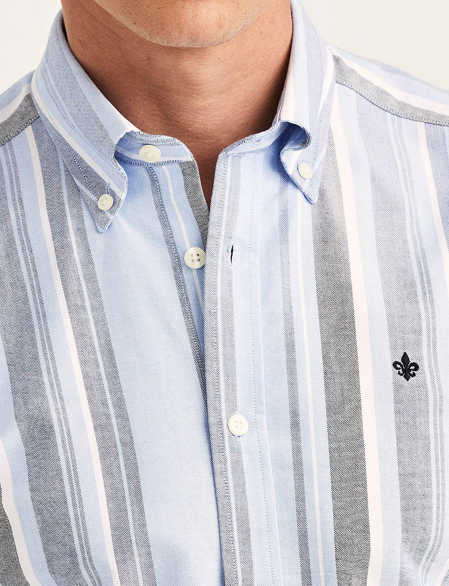 Morris - Happy Oxford Shirt-Slim Fit - striped shirts - blue - 5