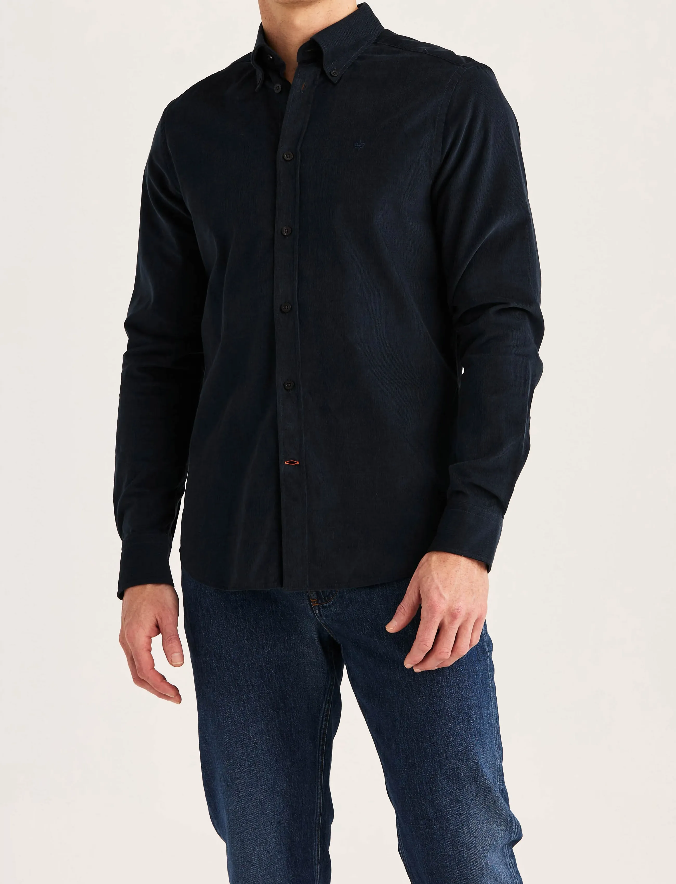 Morris Douglas Cord Shirt-Slim Fit - Shop efter stil - BLUE / navy