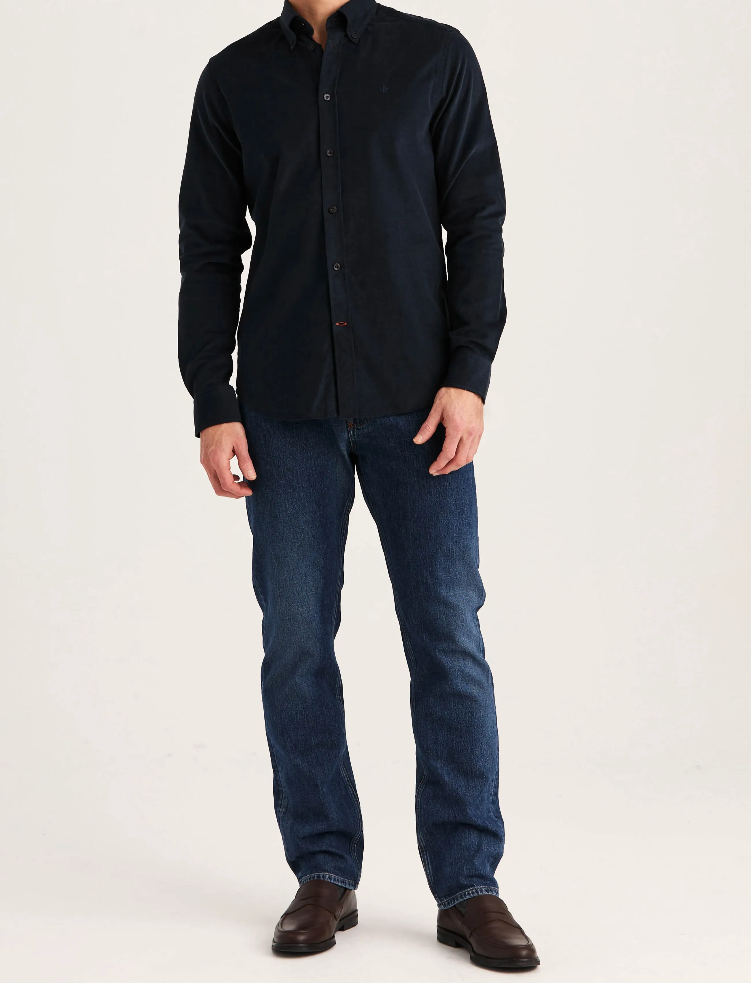 Morris - Douglas Cord Shirt-Slim Fit - blue - 3