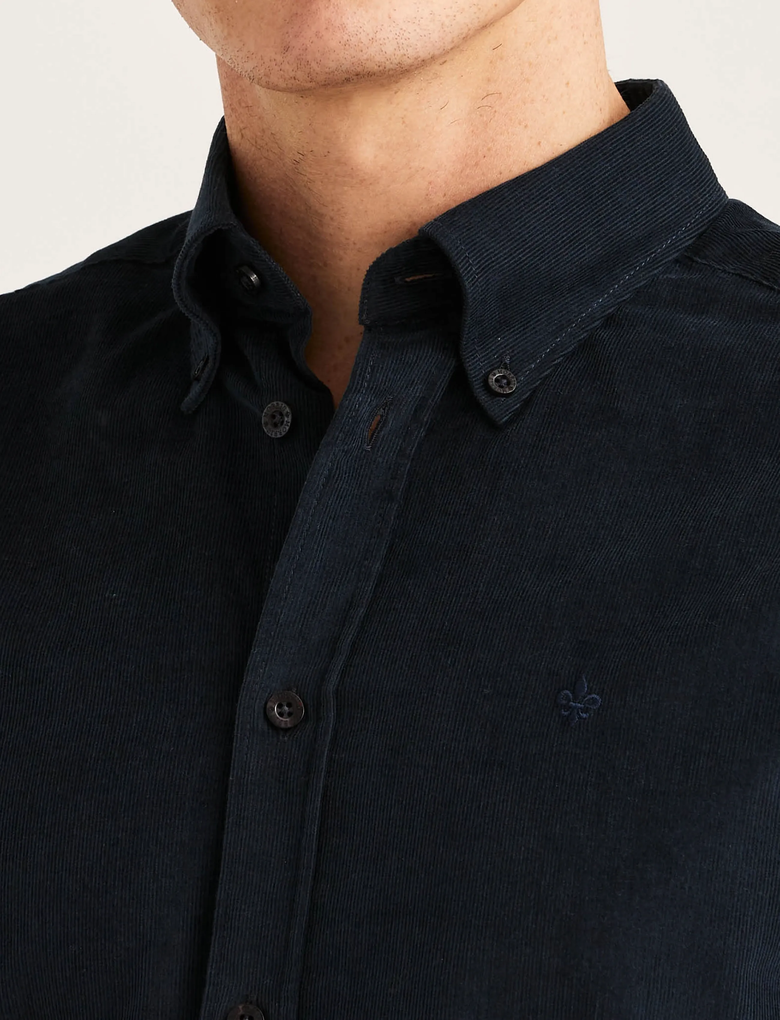 Morris - Douglas Cord Shirt-Slim Fit - blue - 5