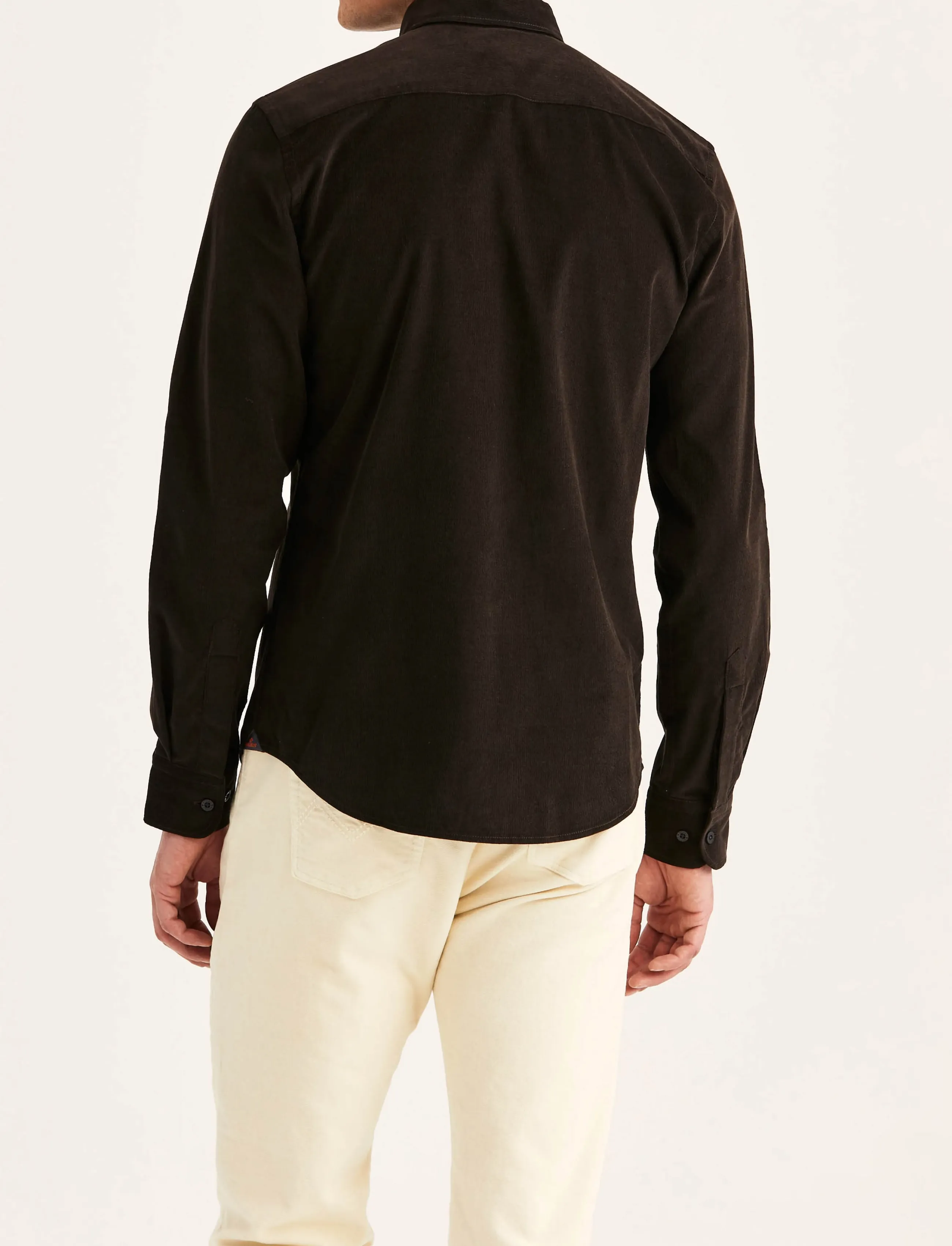 Morris - Douglas Cord Shirt-Slim Fit - brown - 4