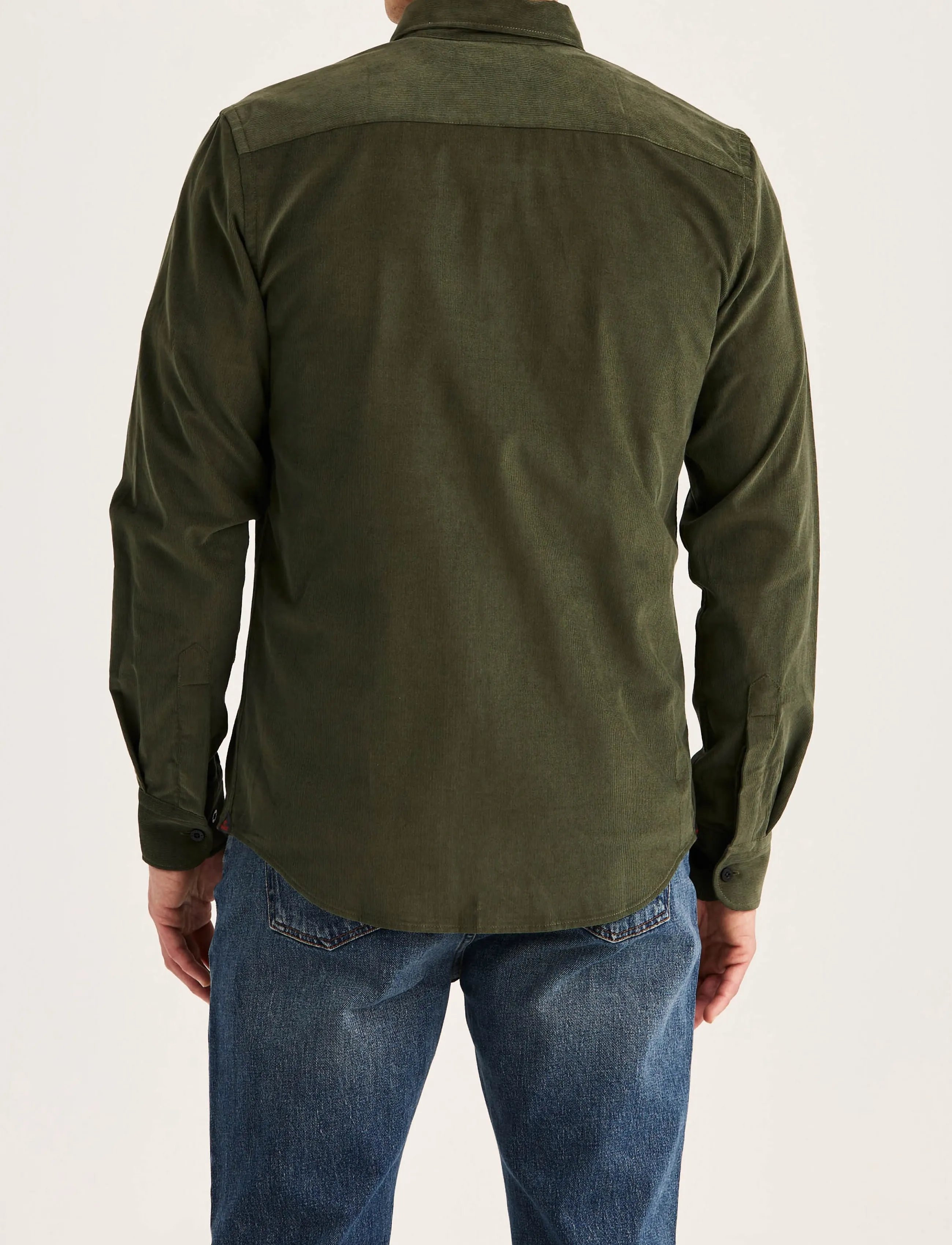 Morris - Douglas Cord Shirt-Slim Fit - olive - 4