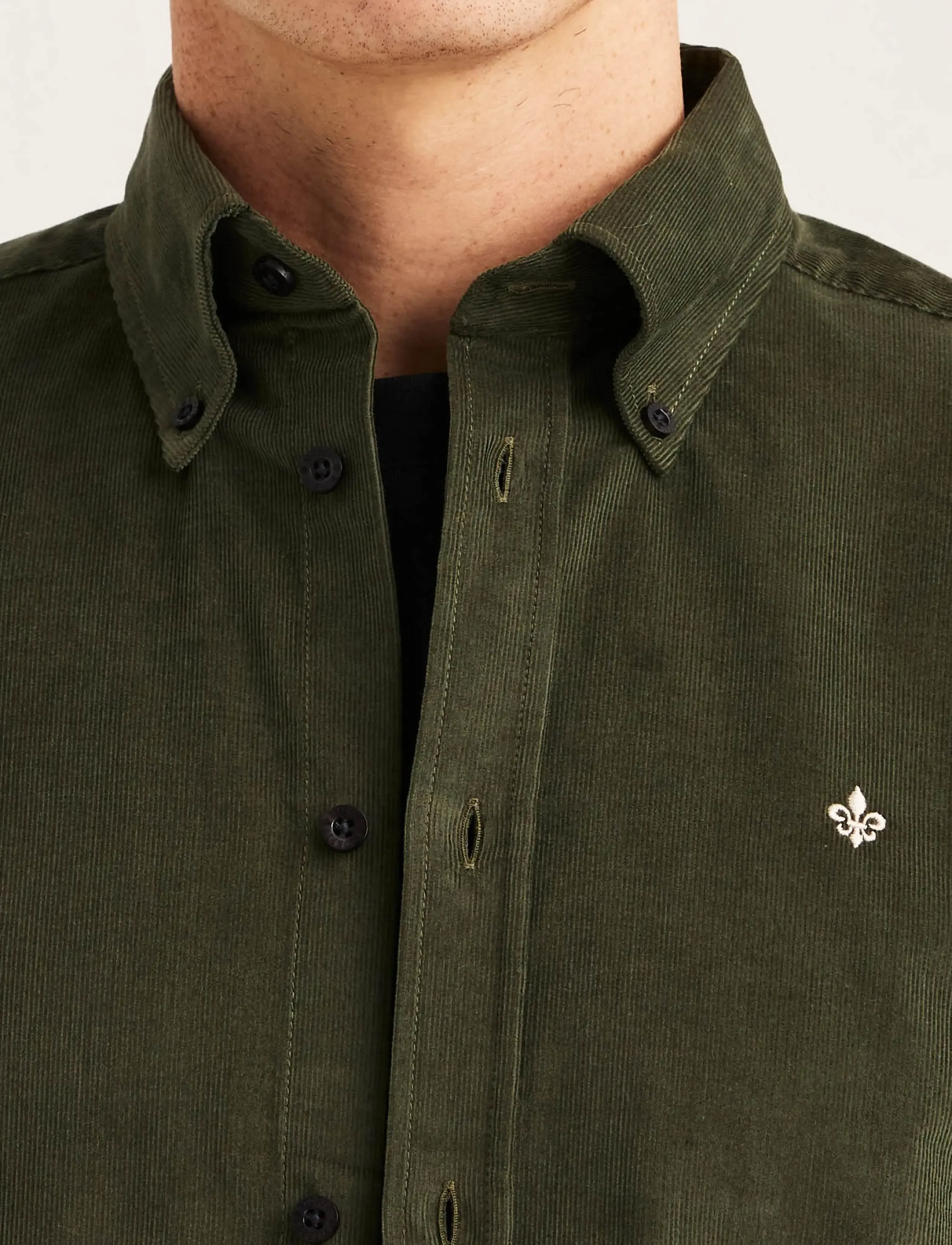 Morris - Douglas Cord Shirt-Slim Fit - olive - 5