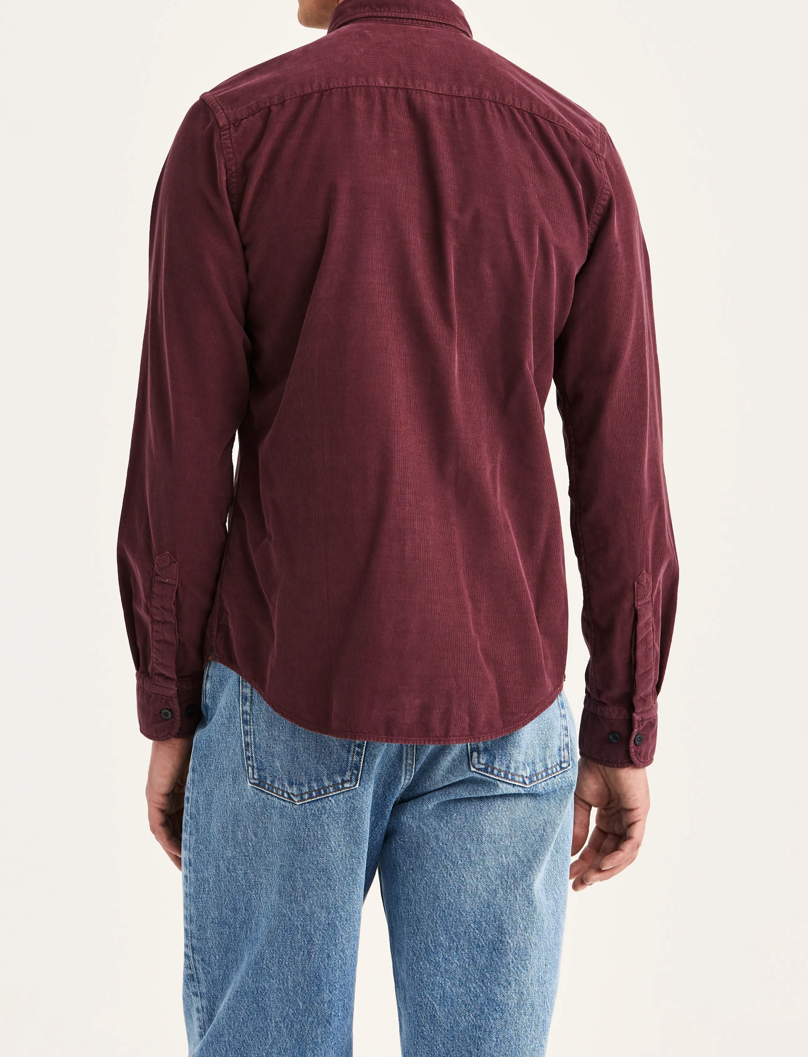 Morris - Douglas Cord Shirt-Slim Fit - fløjlsskjorter - wine red - 2