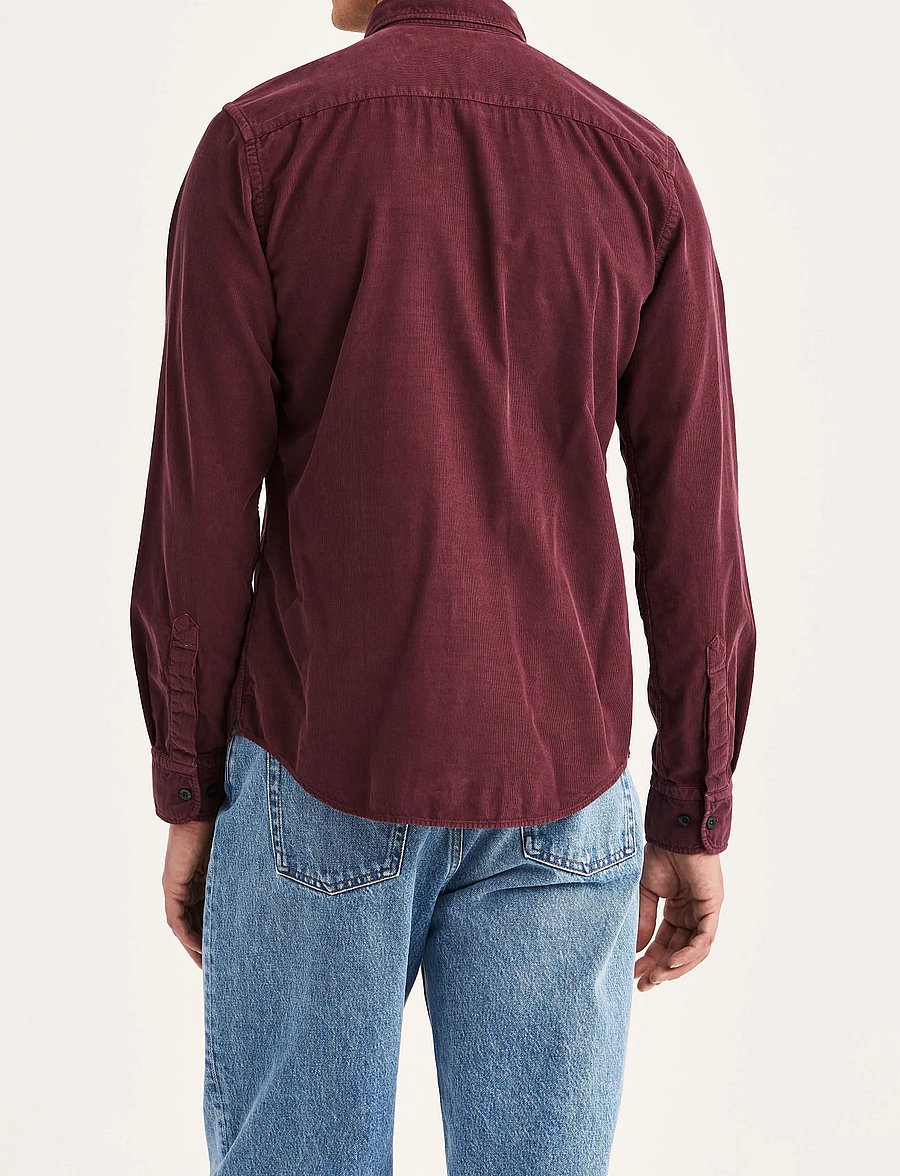 Morris - Douglas Cord Shirt-Slim Fit - fløjlsskjorter - wine red - 2