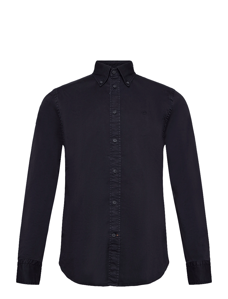 Morris - Washed Twill Stretch Shirt-Slim Fit - freizeithemden - blue - 1