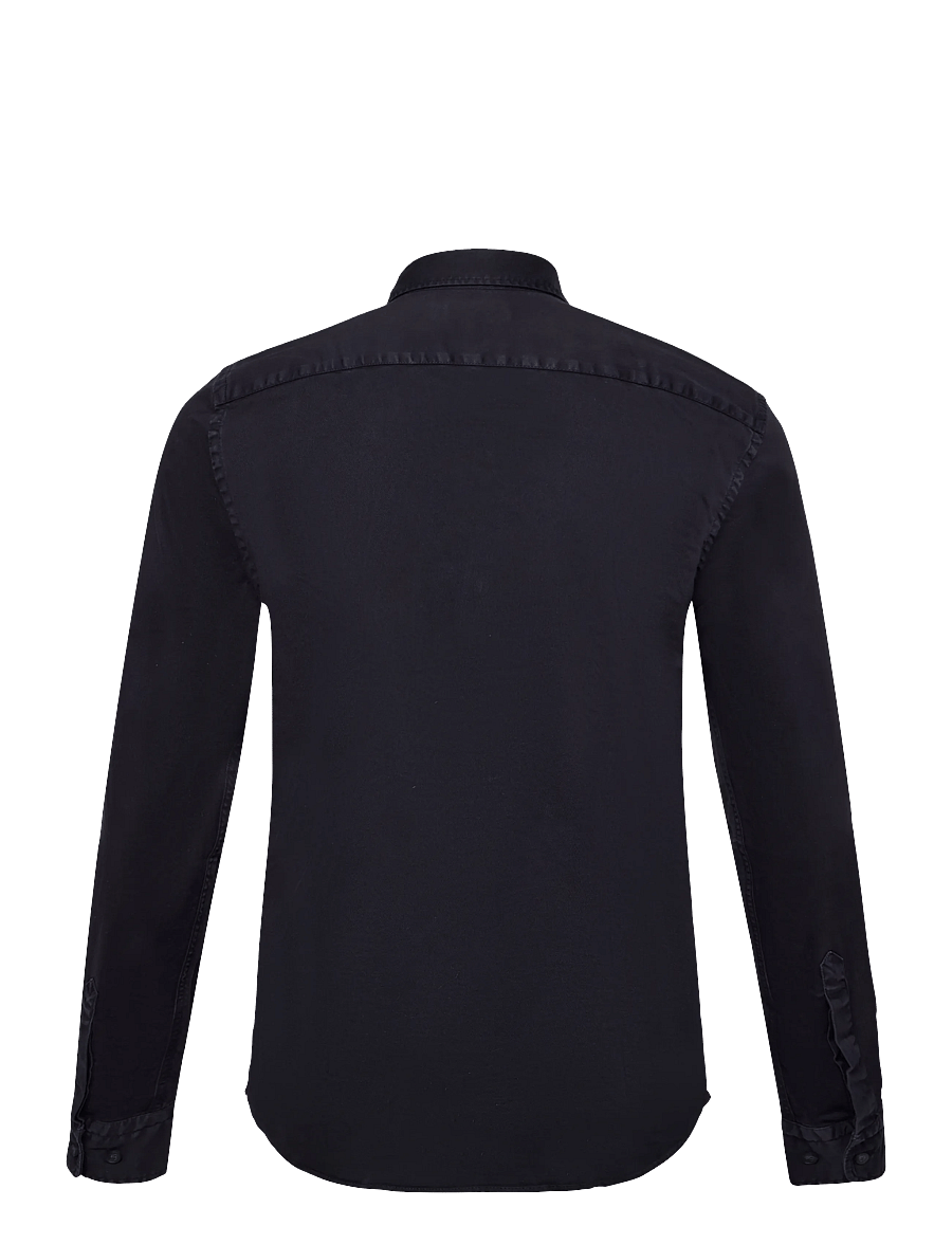 Morris - Washed Twill Stretch Shirt-Slim Fit - freizeithemden - blue - 2