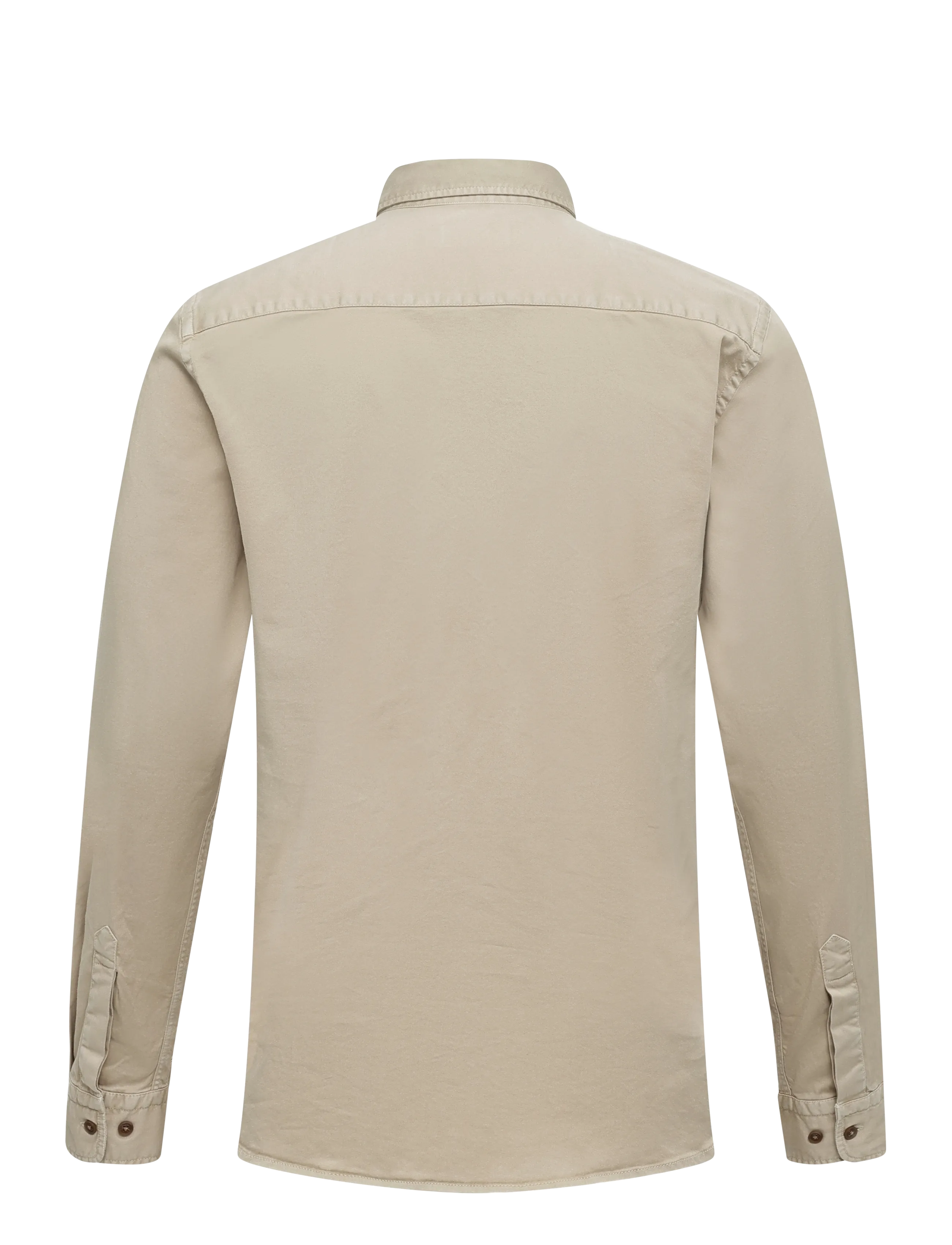 Morris - Washed Twill Stretch Shirt-Slim Fit - khaki - 2
