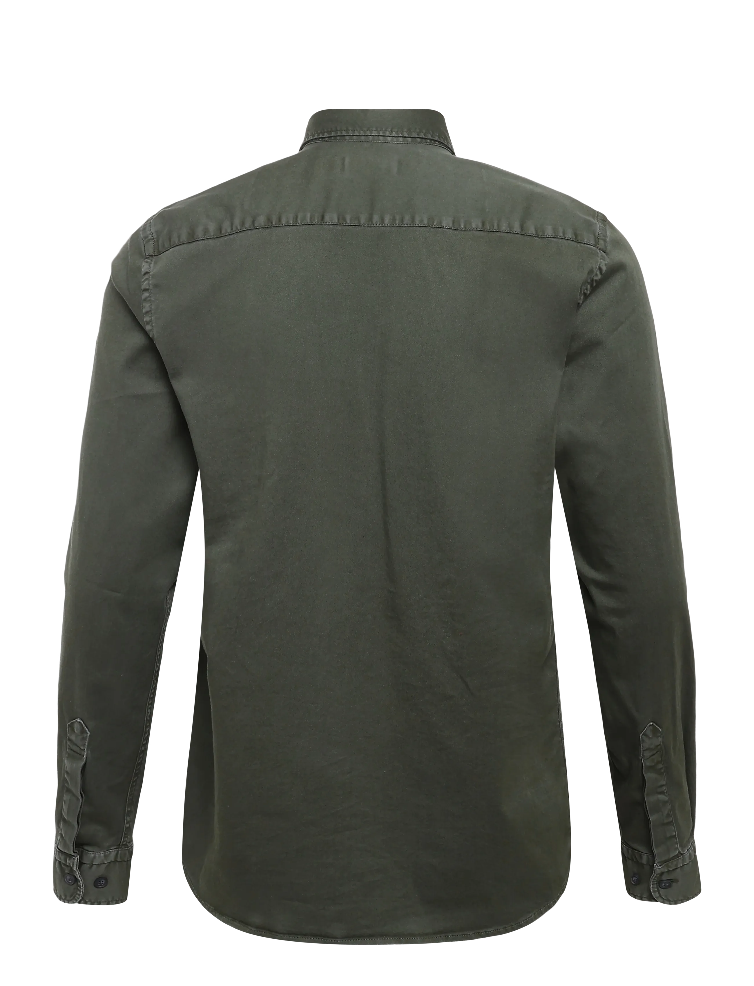 Morris - Washed Twill Stretch Shirt-Slim Fit - olive - 2