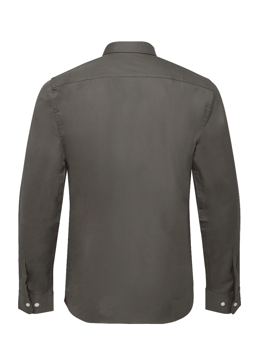 Morris - Morris BD Twill Shirt-Slim Fit - freizeithemden - olive - 1