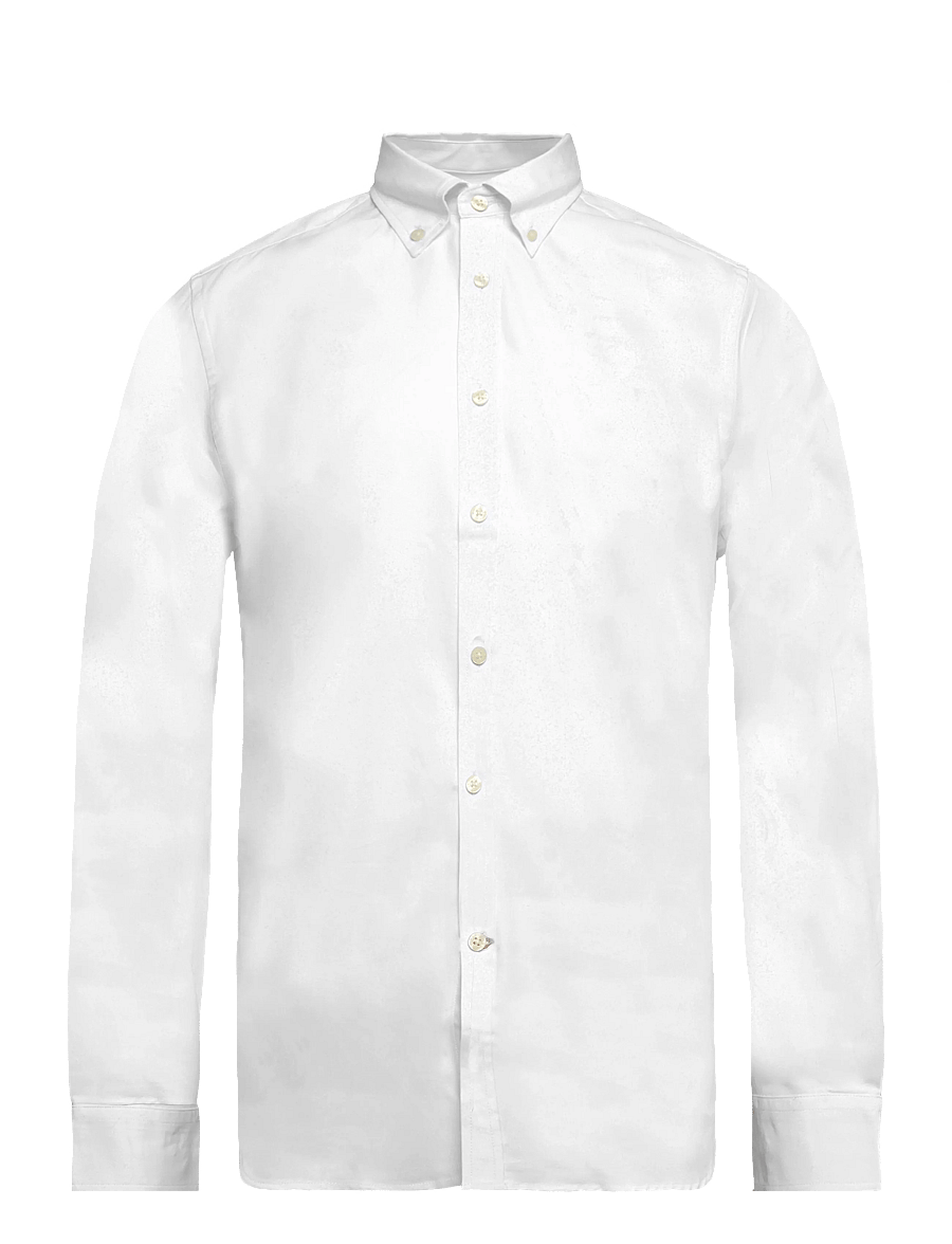 Morris - Morris BD Twill Shirt-Slim Fit - casual shirts - white - 0