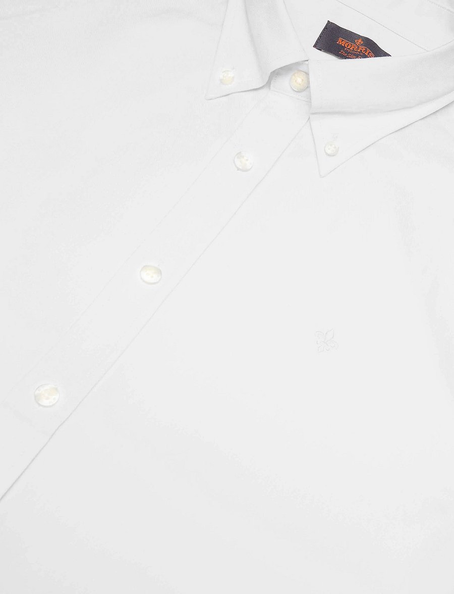 Morris - Morris BD Twill Shirt-Slim Fit - casual shirts - white - 2