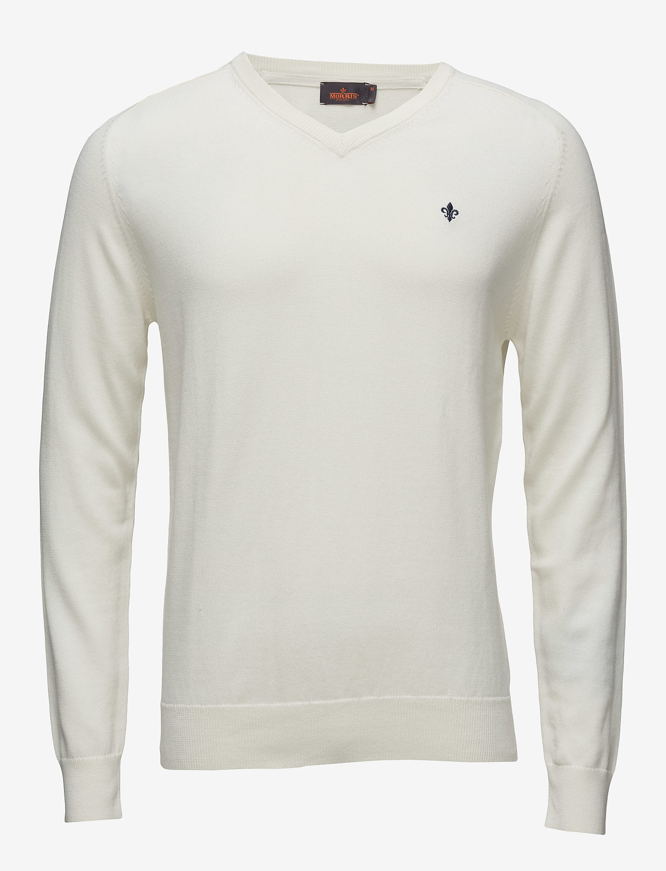 Morris - Pima Cotton Vneck - off white - 0