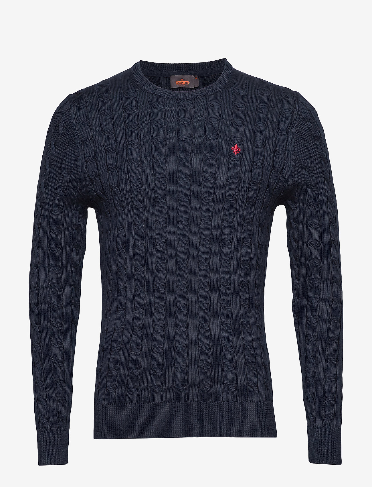 Morris - Pima Cotton Cable Oneck - navy - 0