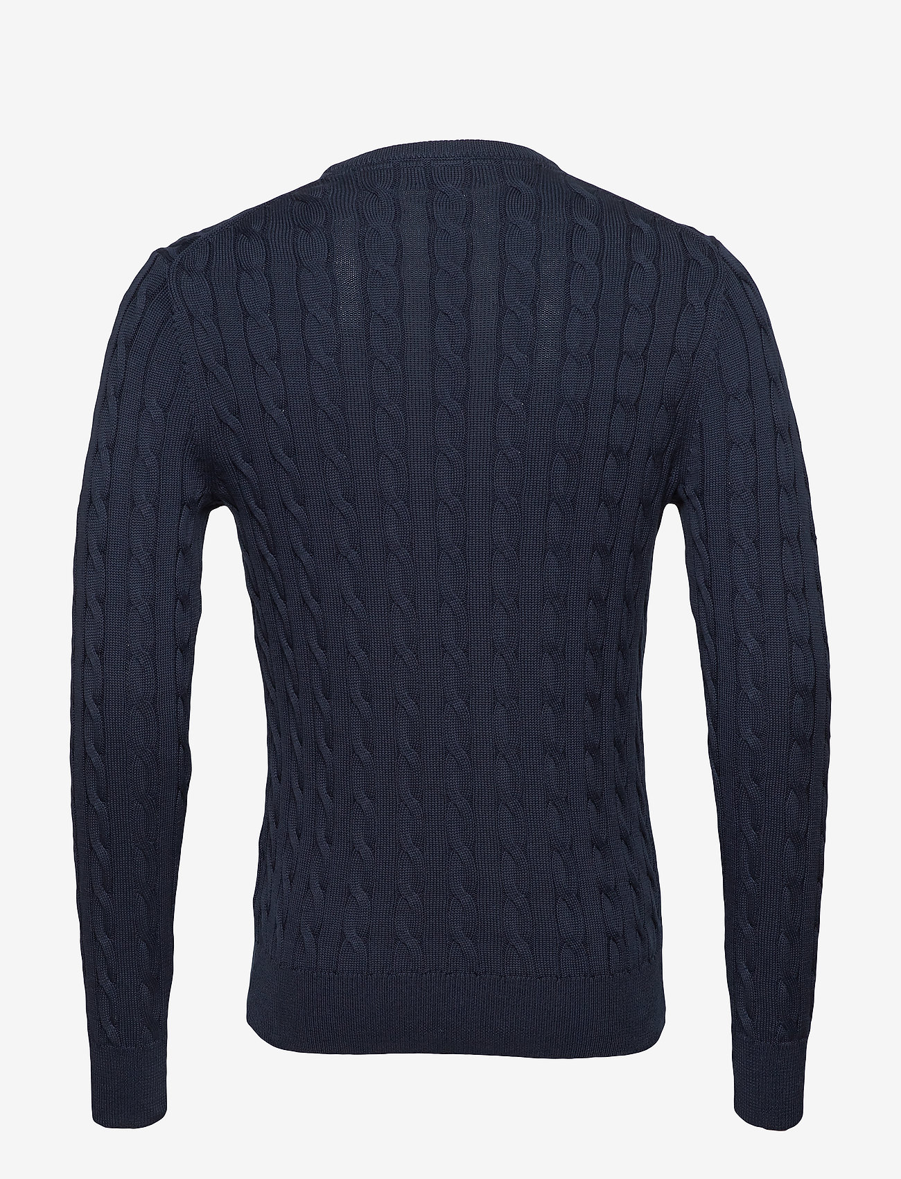 Morris - Pima Cotton Cable Oneck - navy - 1