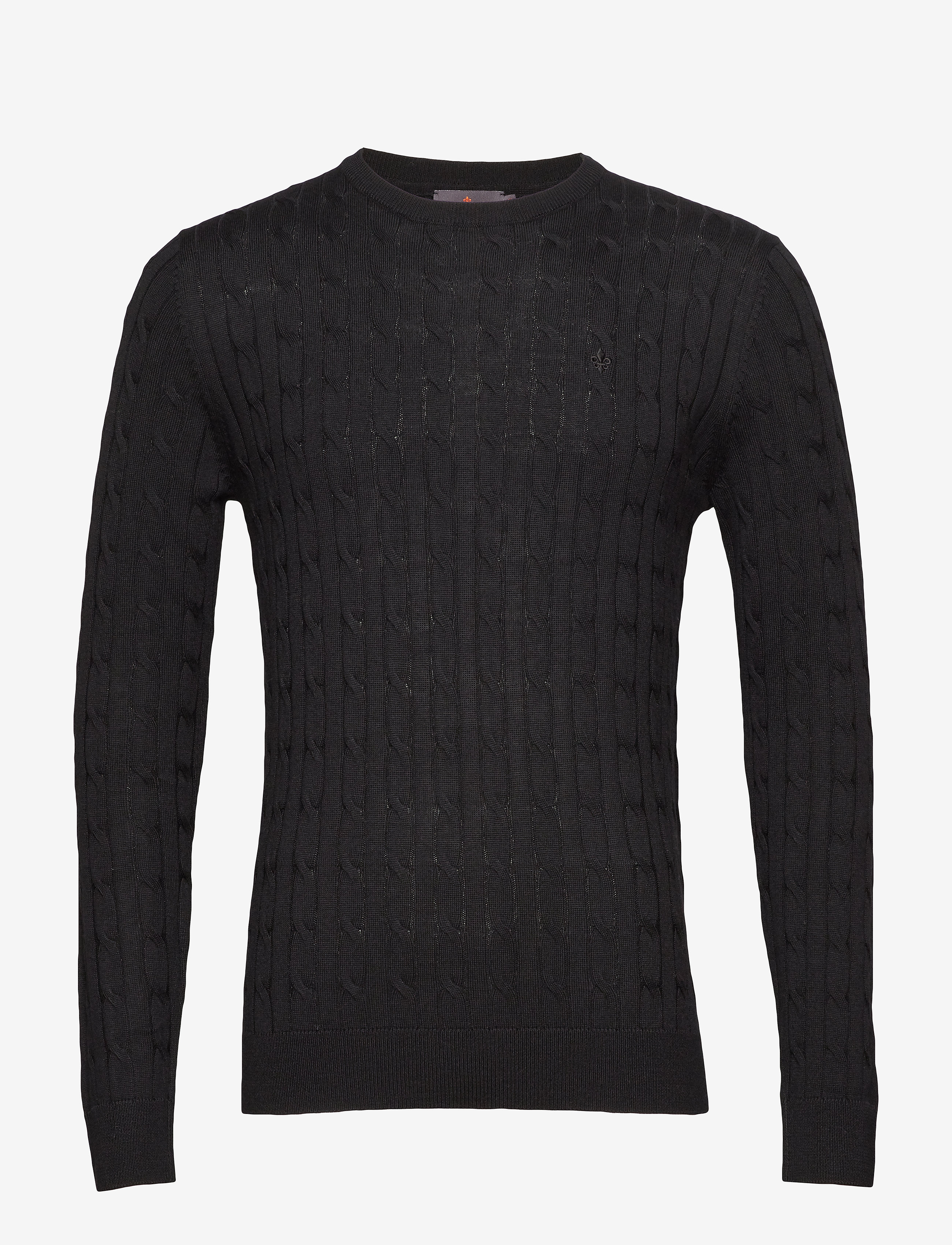 Morris Merino Cable Oneck - Jõulukingid - BLACK / black