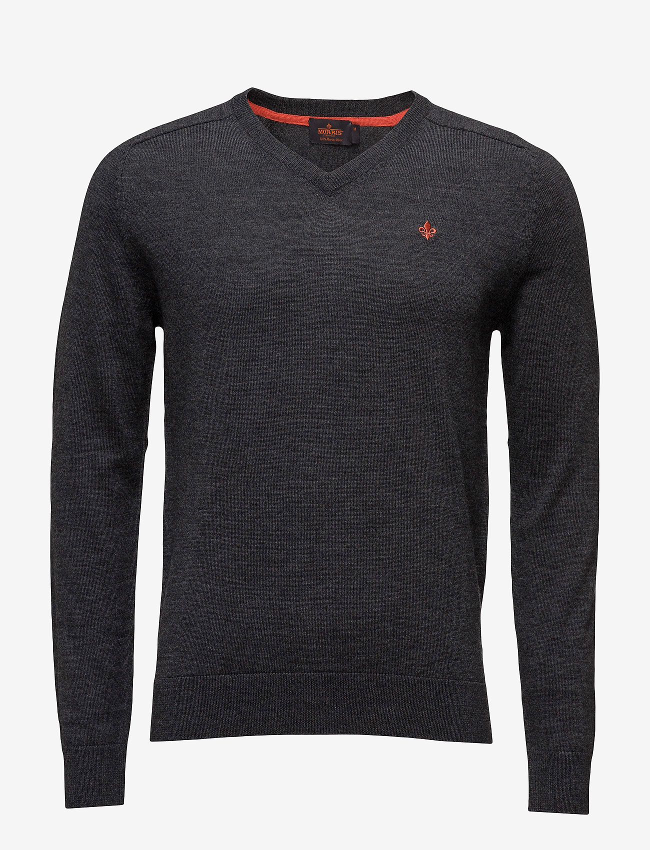 Morris - Merino Vneck - grey - 0