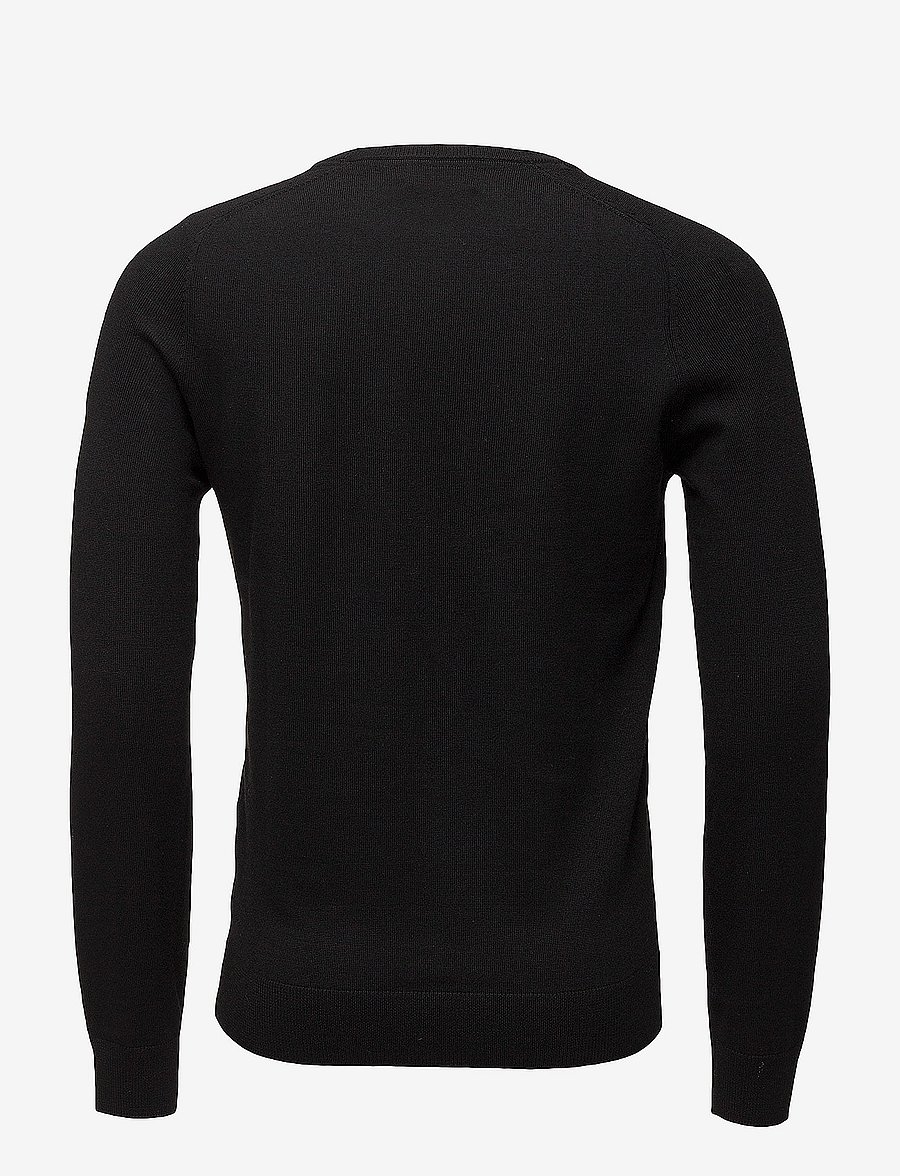 Morris - Merino Oneck - round necks - black - 1