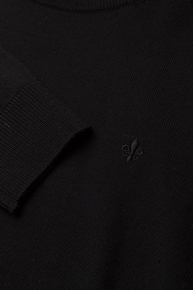 Morris - Merino Oneck - pyöreäaukkoiset - black - 2