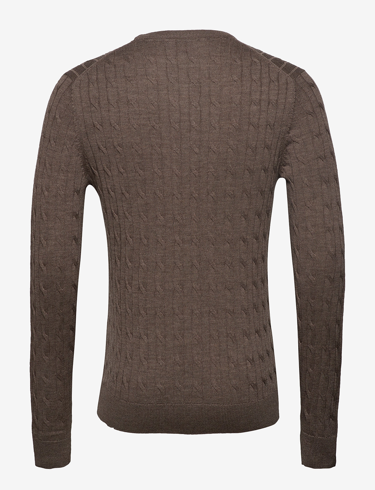 Morris - Merino Cable Oneck - brown - 1