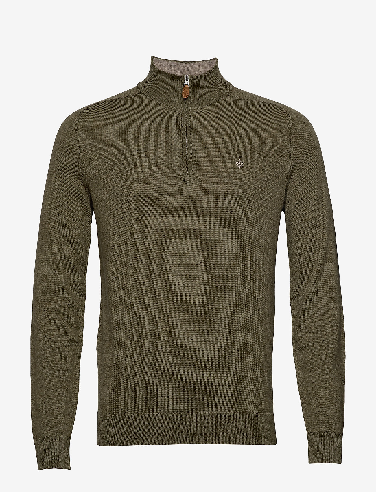 Merino John Zip - OLIVE