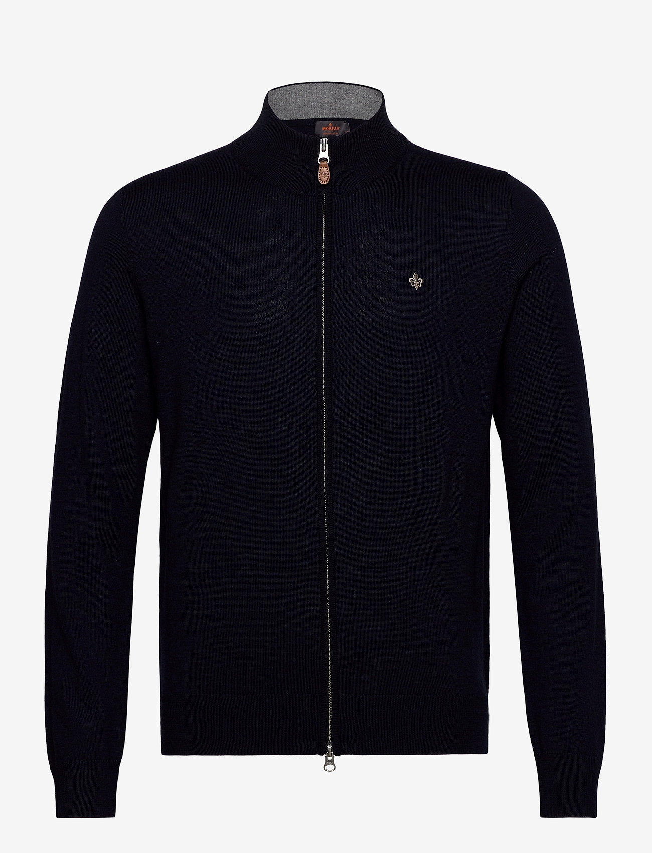 Morris - Merino Zip Cardigan - navy - 0