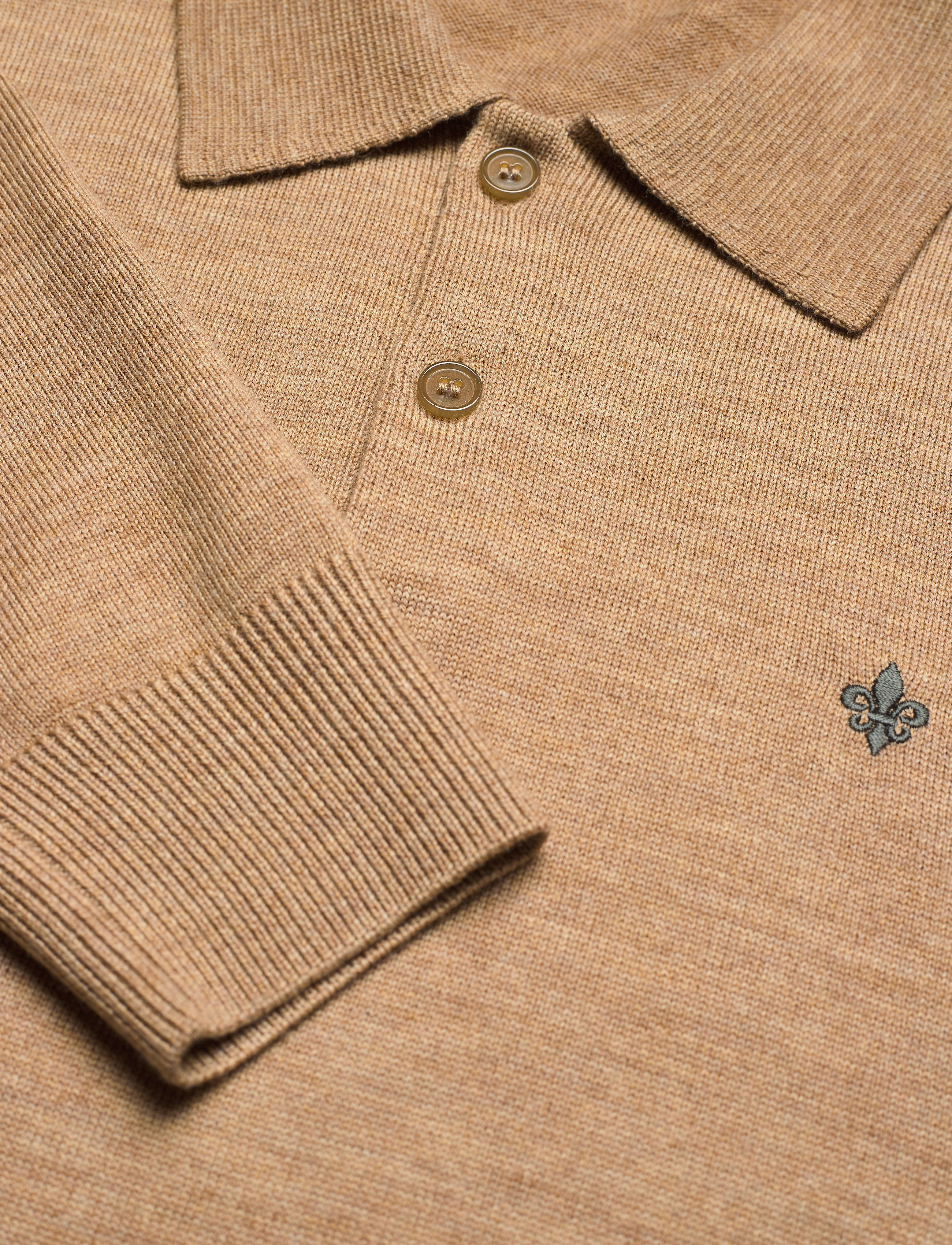 Morris - Merino Polo Shirt - khaki - 2