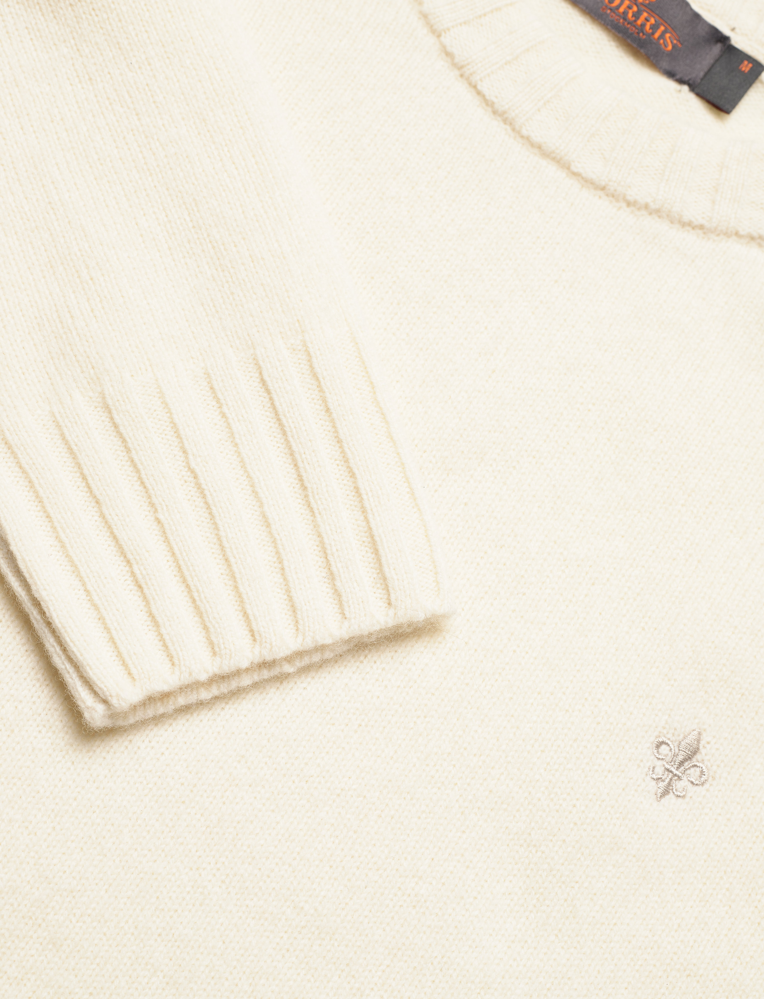 Morris - Lambswool Oneck - off white - 2