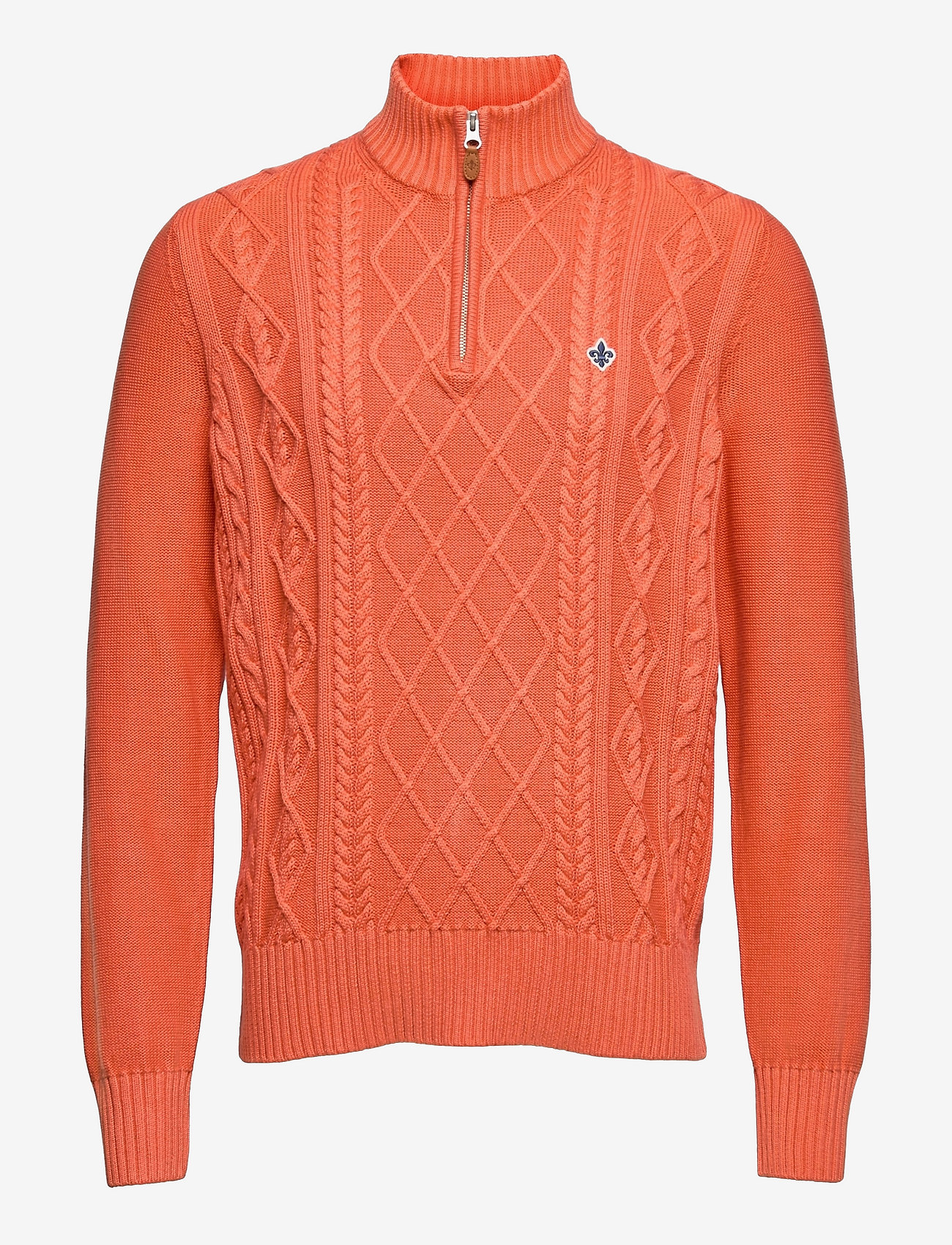 Colton Half Zip Cable - ORANGE