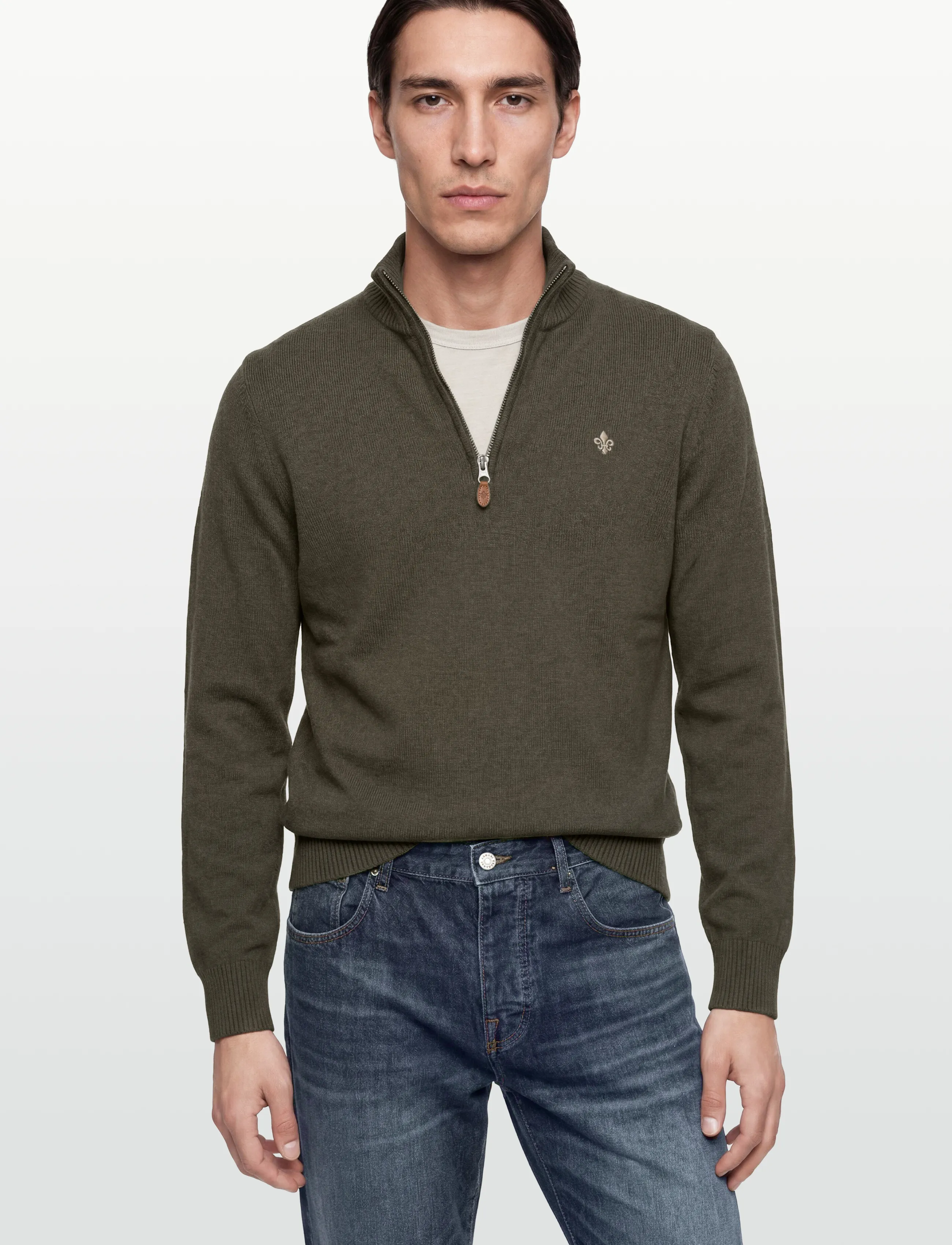 Morris - Darmon Half Zip - olive - 3