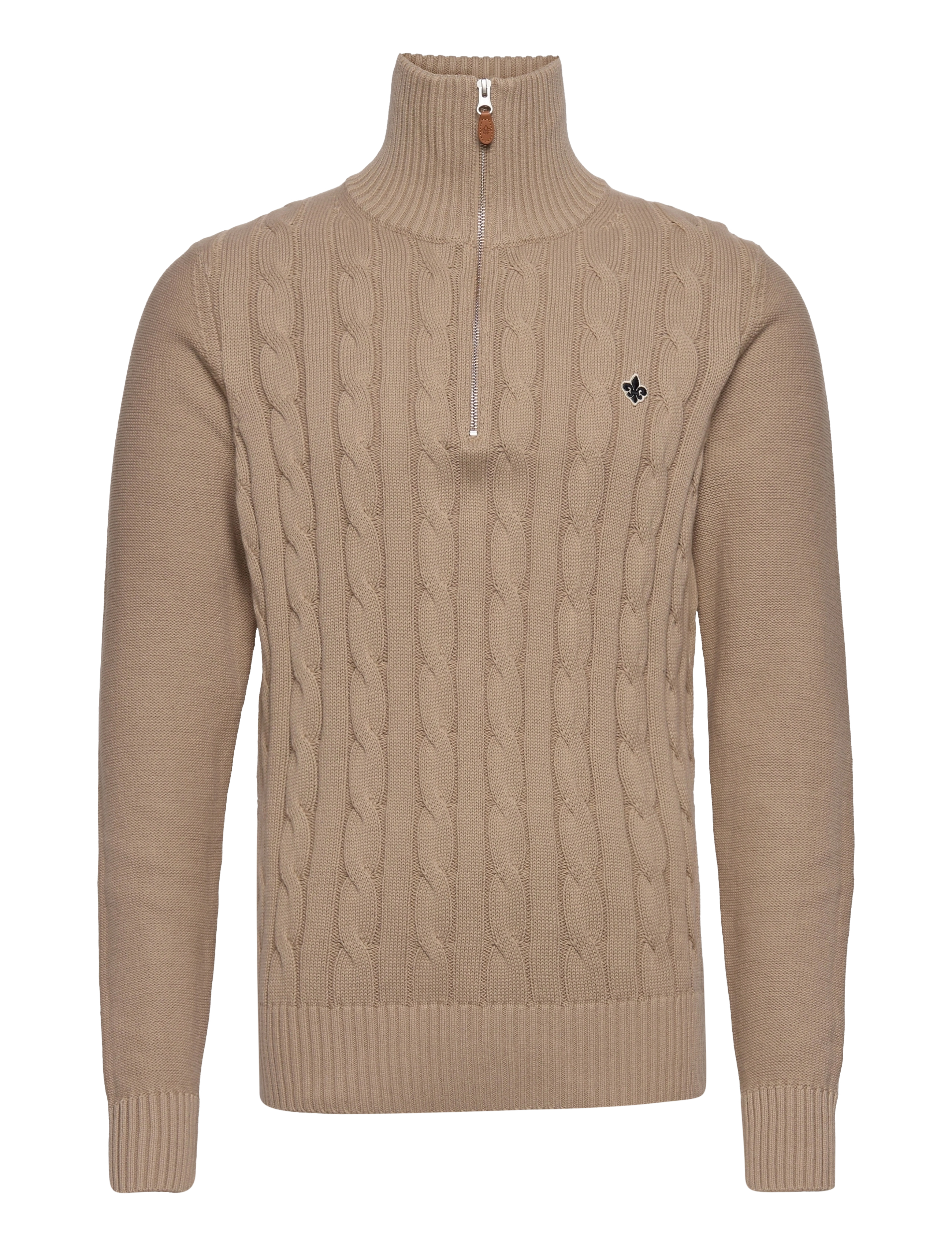 Morris - Marlebone Half Zip - khaki - 0