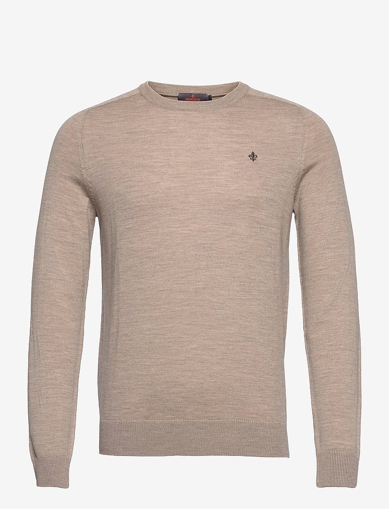 Morris - Merino Oneck - rundhals - khaki - 0