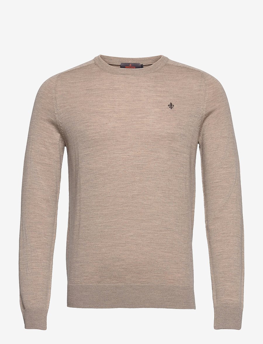 Morris - Merino Oneck - rundhalsad - khaki - 0