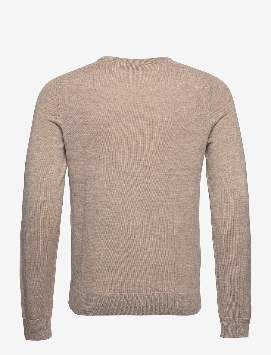 Morris - Merino Oneck - rundhalsad - khaki - 1